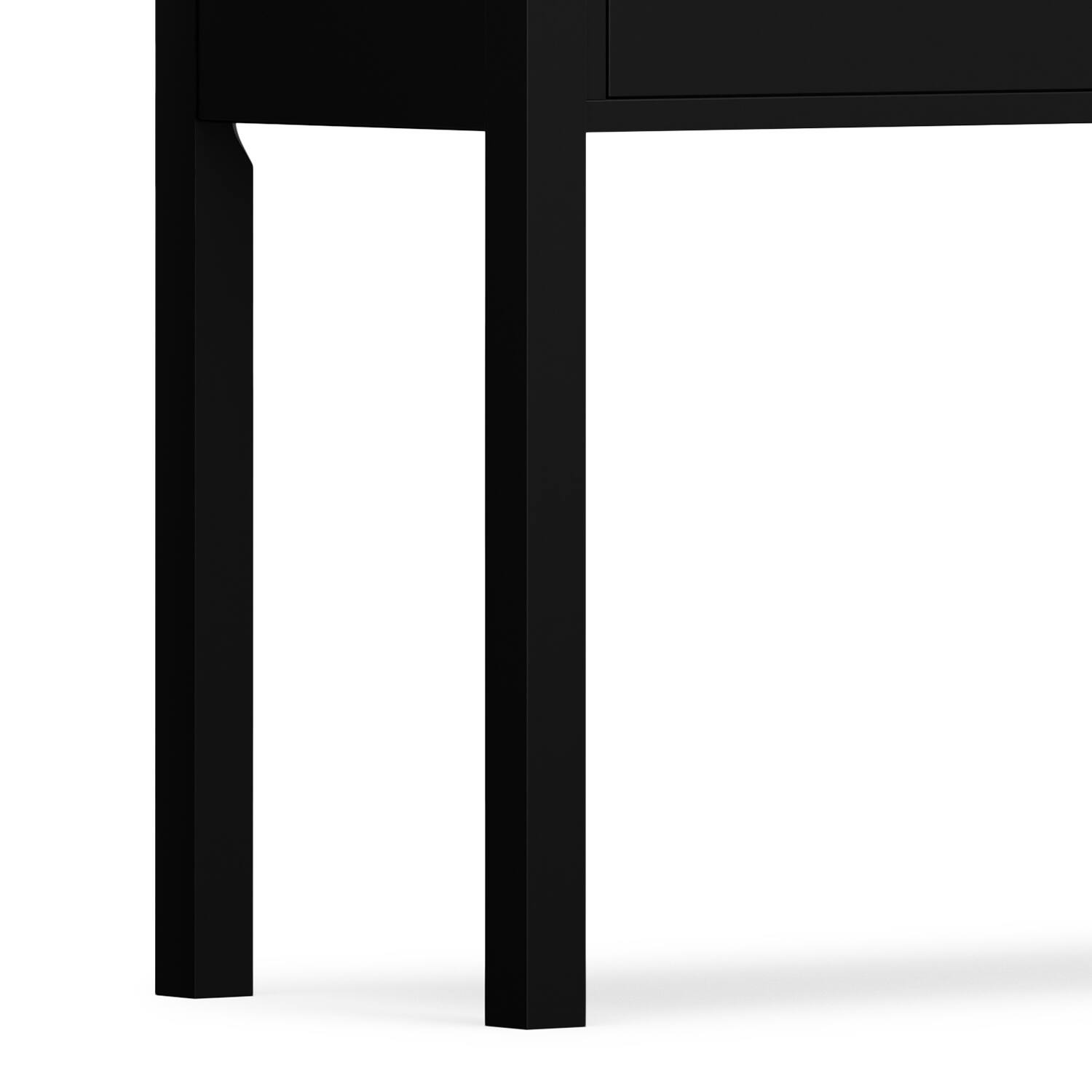 Alt View 6. Simpli Home - Hollander 60 inch Wide Solid Wood Contemporary Console Table in Black - Black.