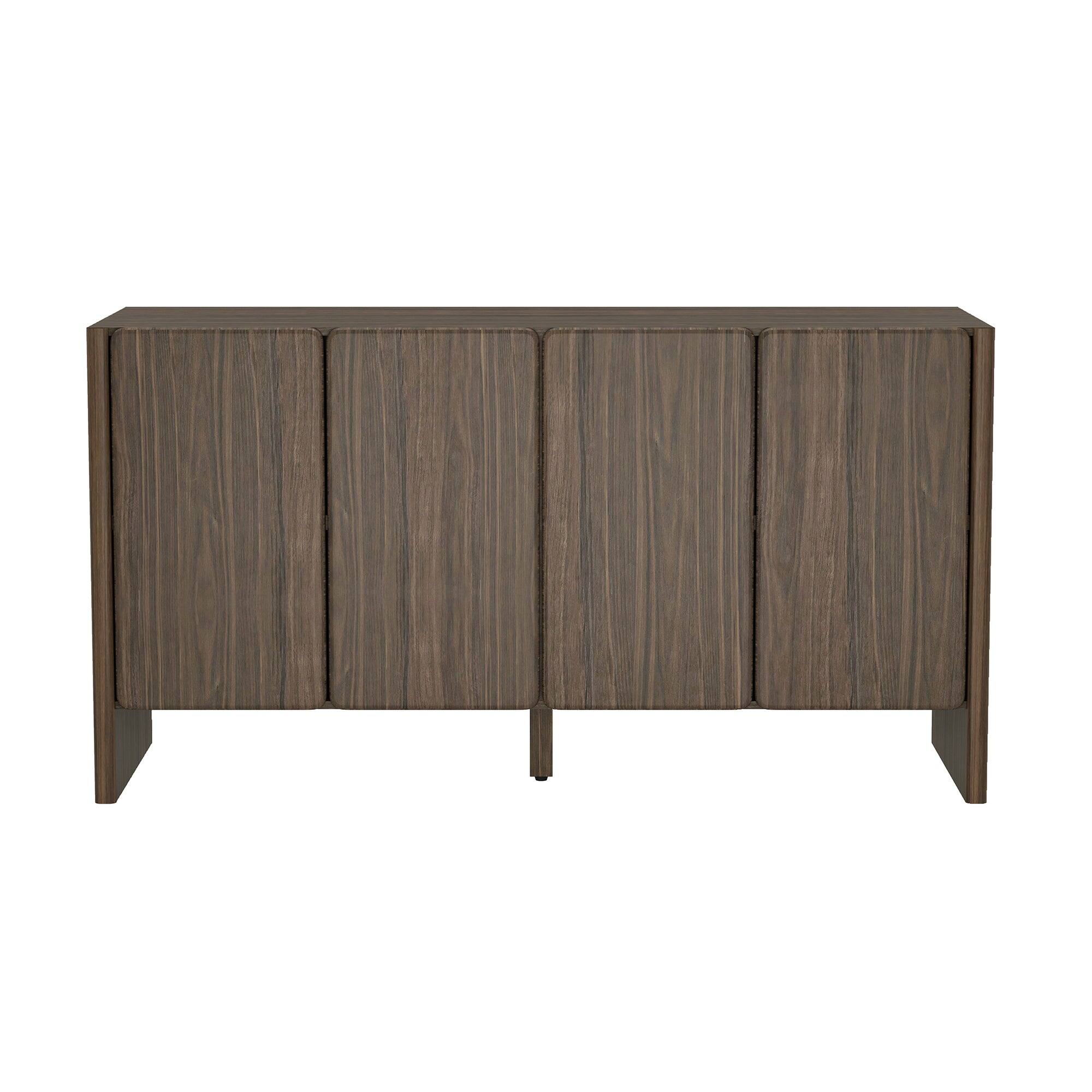 Front. Manhattan Comfort - Linda Modern 60" Sideboard - Walnut Brown.