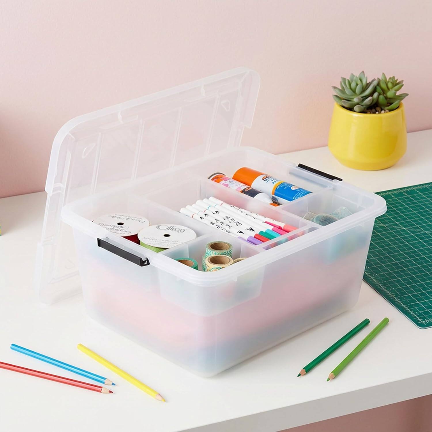 Alt View 2. IRIS USA - IRIS Qt Clip Box with Latching Lids.