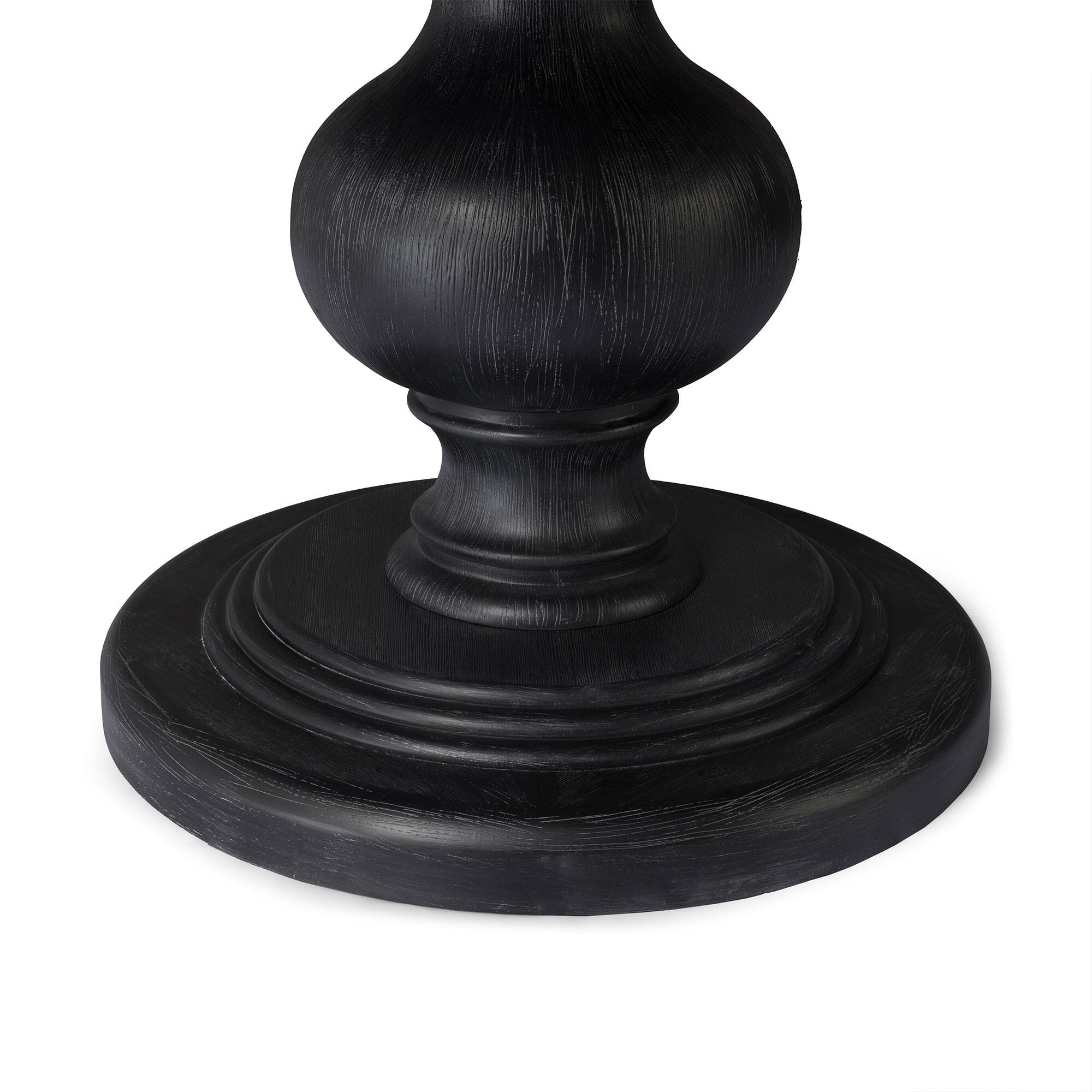 Alt View 2. Maven Lane - Maven Lane Zola Traditional Round Wooden Dining Table in Antiqued Black Finish - Antiqued Black.