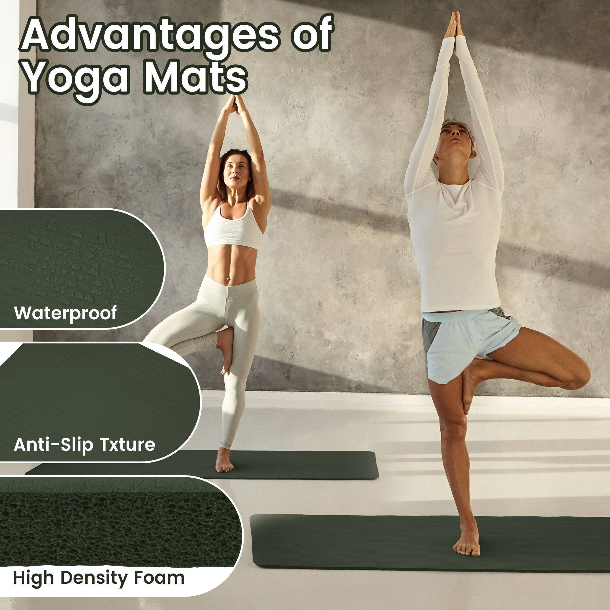 Advantages of Yoga Mats

- Waterproof
- Anti-Slip Texture
- High Density Foam