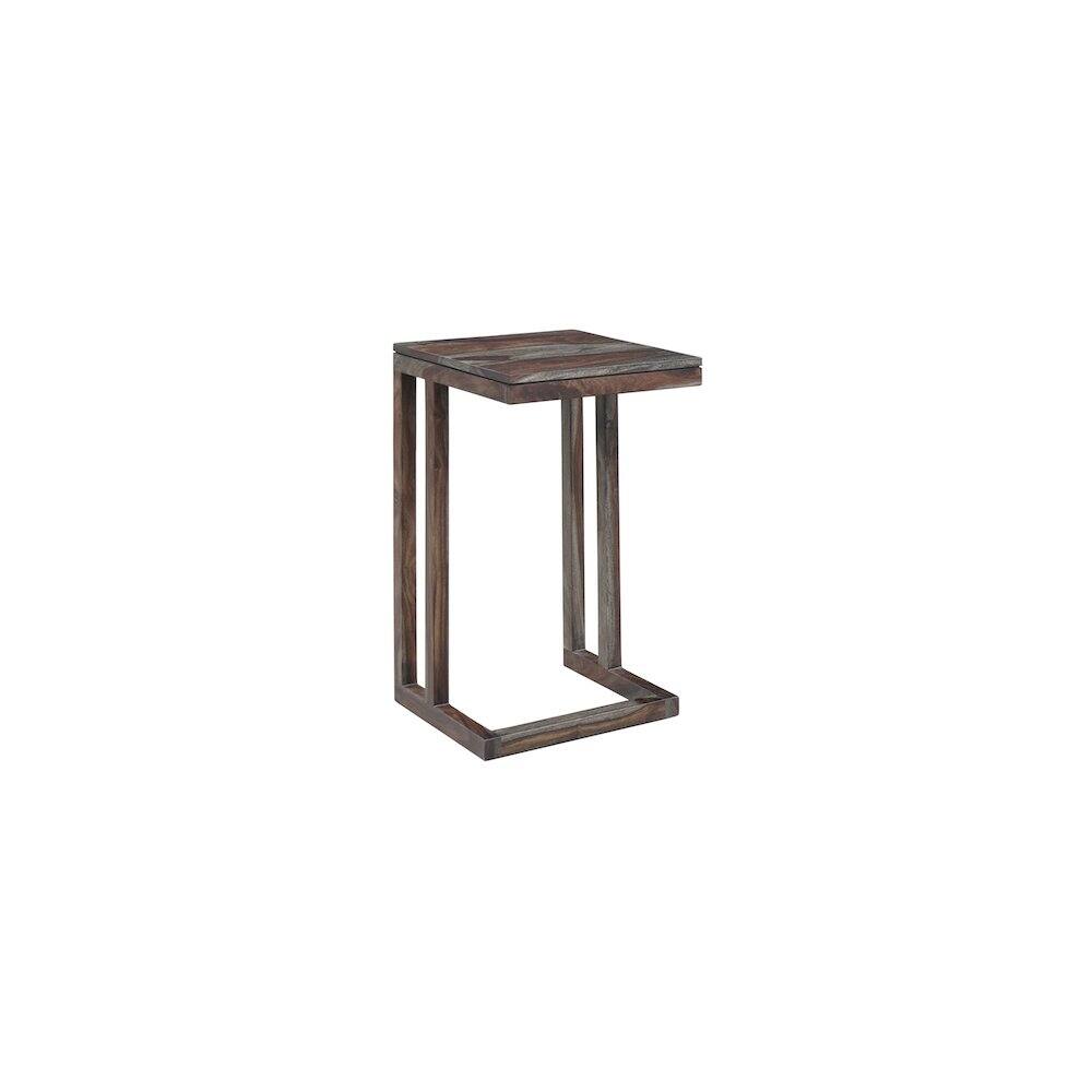 Alt View 3. Porter Designs - Fall River Solid Sheesham Wood End Table - Gray.