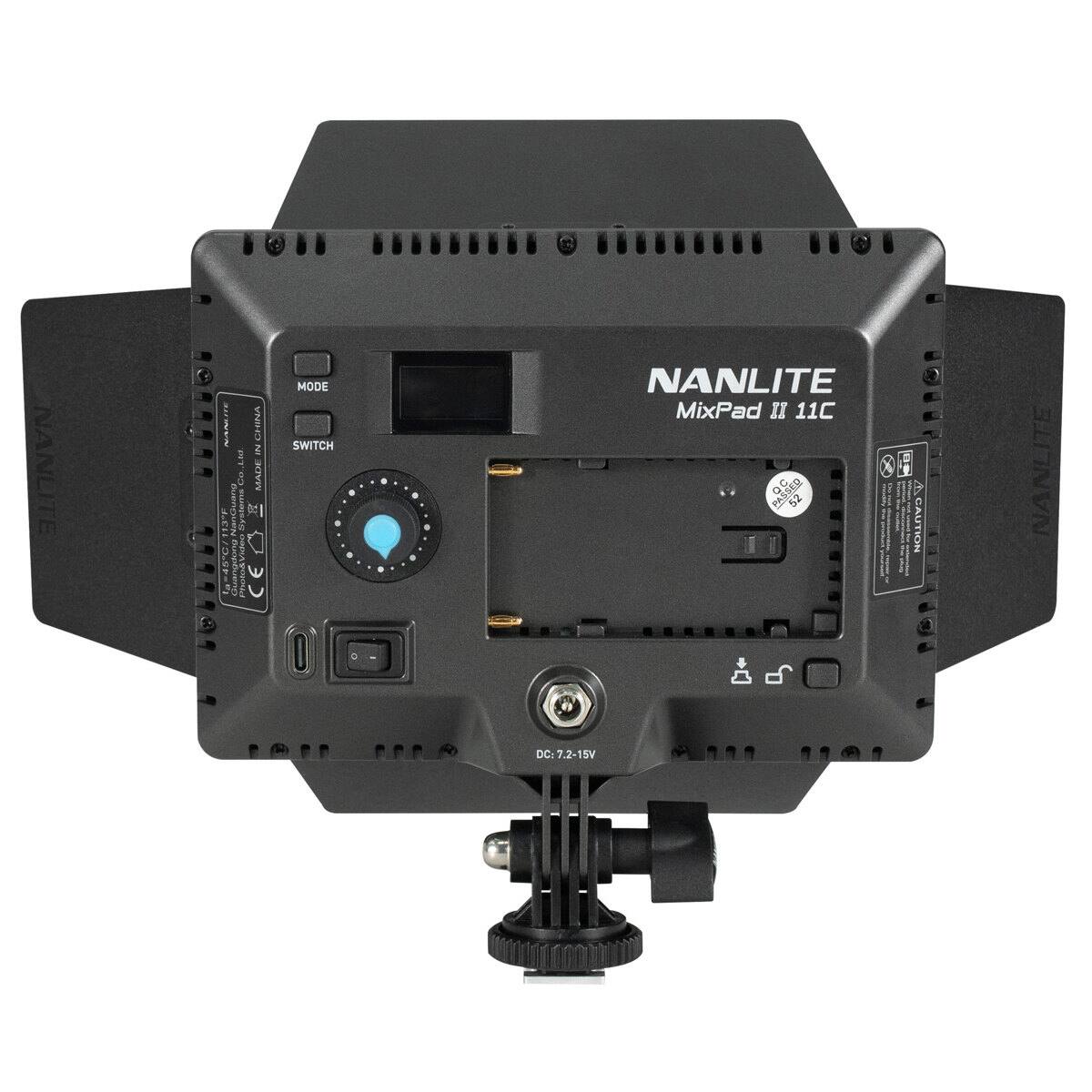NANLITE MixPad II 11C

MODE SWITCH

DC: 7.2-15V

CAUTION