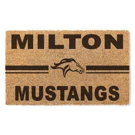 Jardine - Milton Academy Mustangs 18" x 30" Team Logo Doormat - Brown