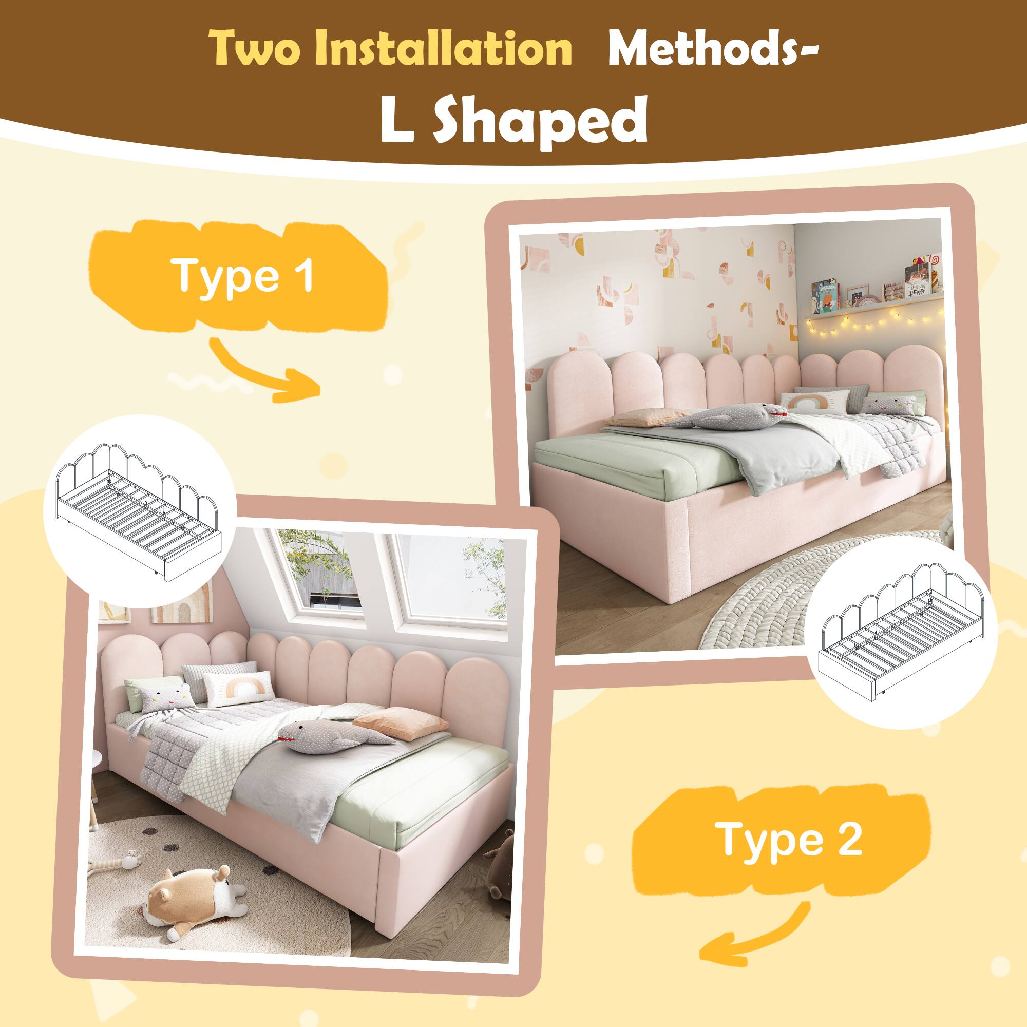 Two Installation Methods- L Shaped  
Type 1  
Type 2