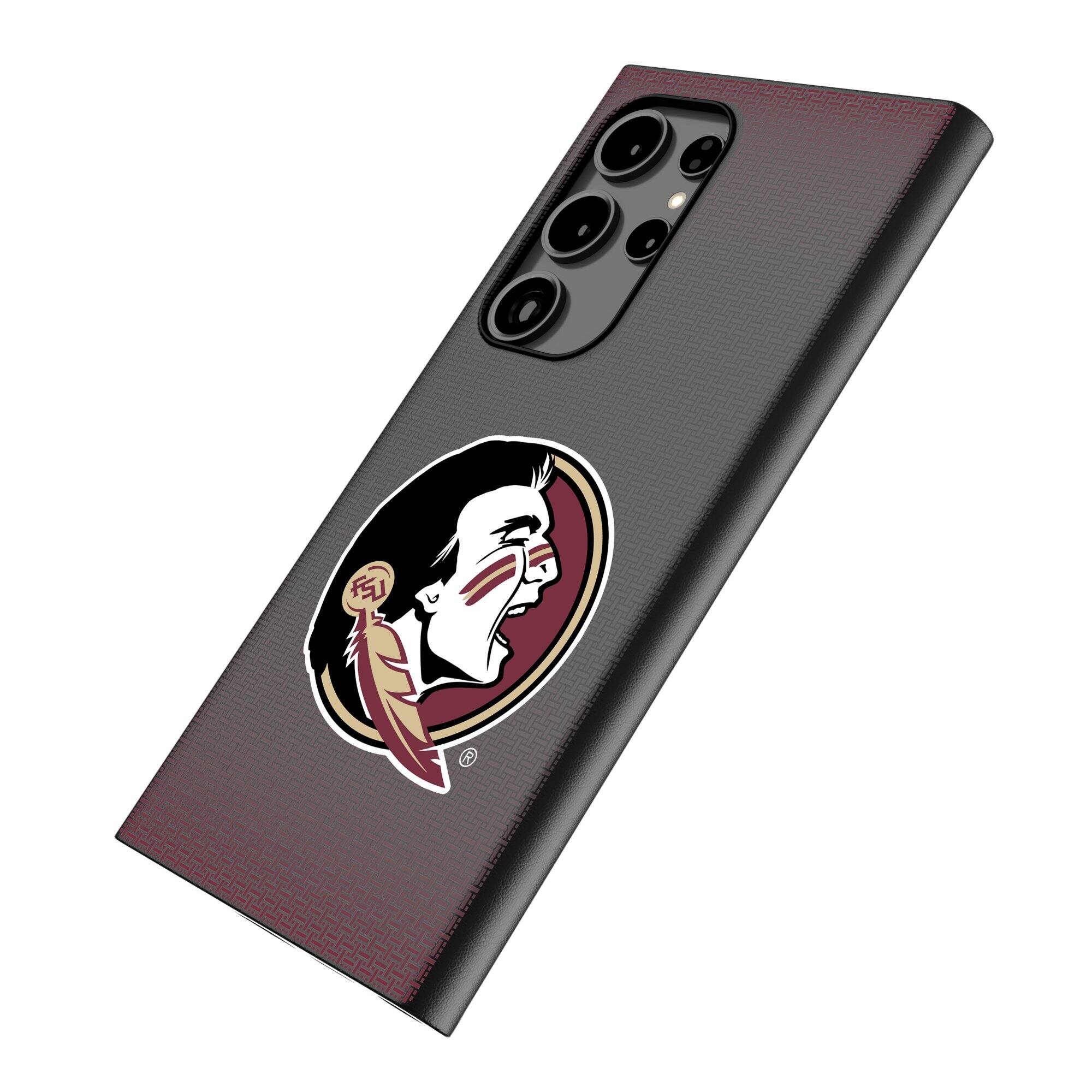 Alt View 1. Keyscaper - Florida State Seminoles Linen Galaxy Magnetic Bump Case - S24 Ultra - Black.