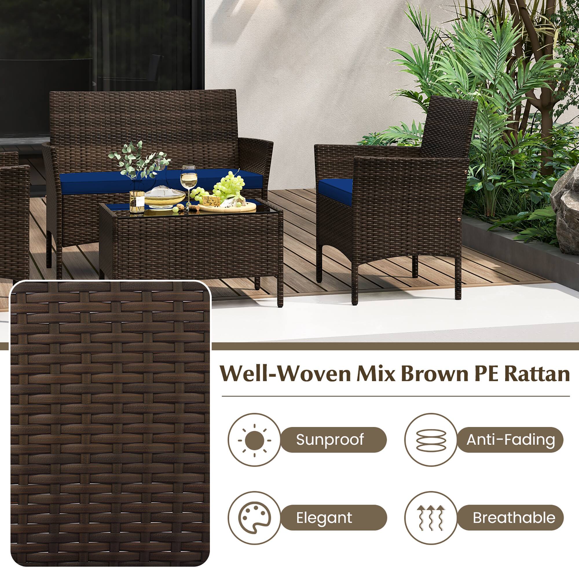 Well-Woven Mix Brown PE Rattan

- Sunproof
- Anti-Fading
- Elegant
- Breathable
