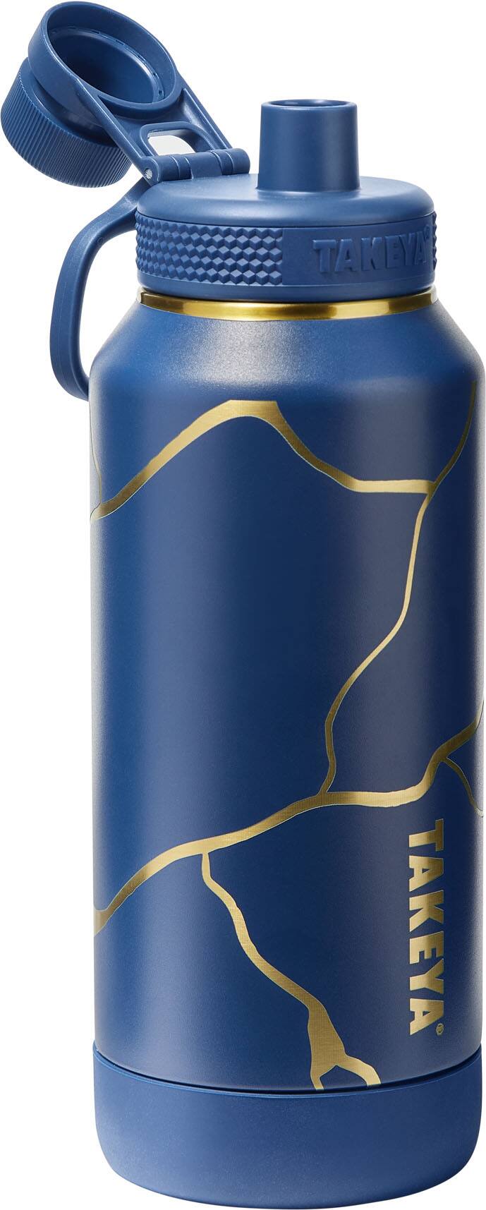 Takeya - Kintsugi 32-oz. Leakproof Water Bottle with Spout Lid - Bleu Marine