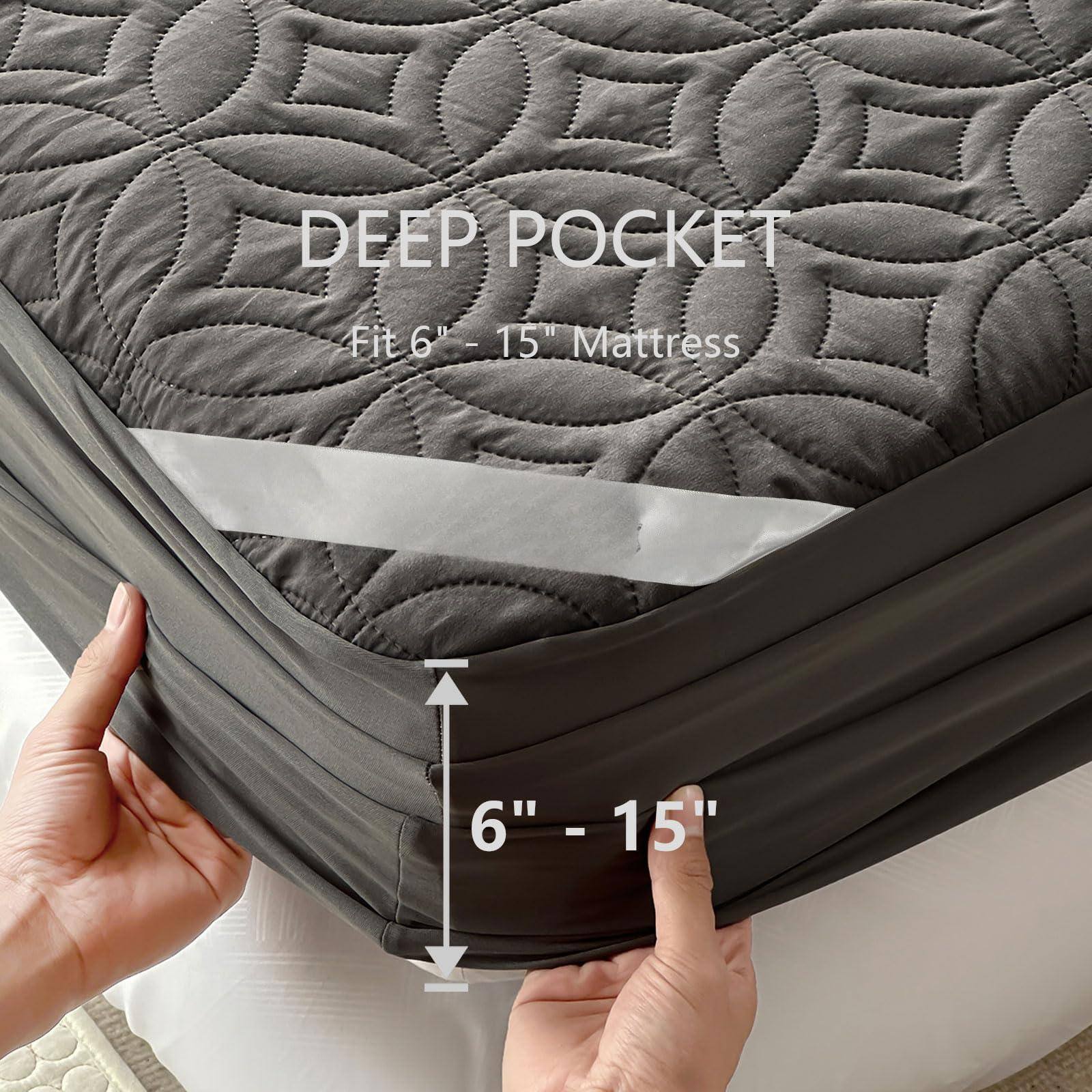DEEP POCKET  
Fit 6" - 15" Mattress  
6" - 15"