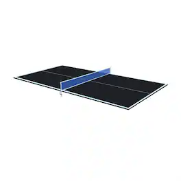 HTUTWOO - Ping Pong Conversion Top 6x3ft - Foldable & Portable Mid-Size Table Tennis Table Top, Indoor Games - Black