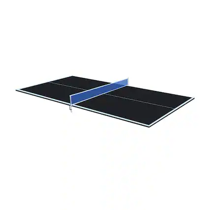 Front. HTUTWOO - Ping Pong Conversion Top 6x3ft - Foldable & Portable Mid-Size Table Tennis Table Top, Indoor Games - Black.