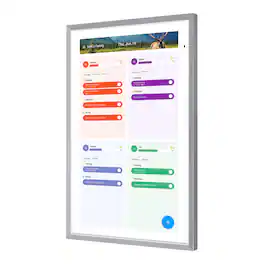 Apolosign - 21.5" Dual-Mode Digital Calendar, Wall Planner, Smart Family Organizer - Spruce Gray