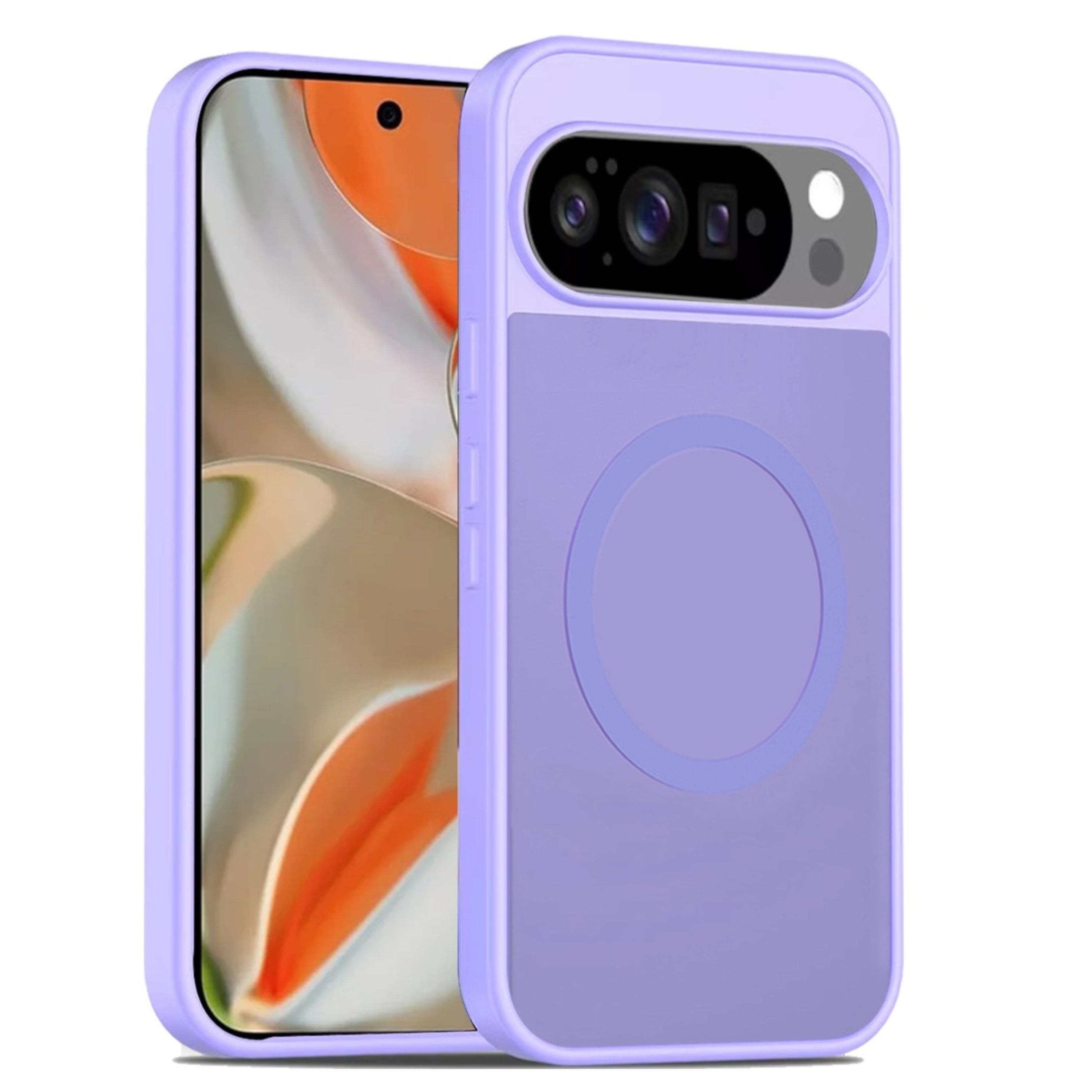 Kitcheniva - Soft Translucent Magnetic Circle Phone Case With Tempered Glass For Google Pixel 10 Pro XL - Light Purple price history on PriceWatchPro