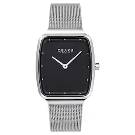 Obaku - Women's Tern Lille Dial Watch - V267LXCBMC - Black