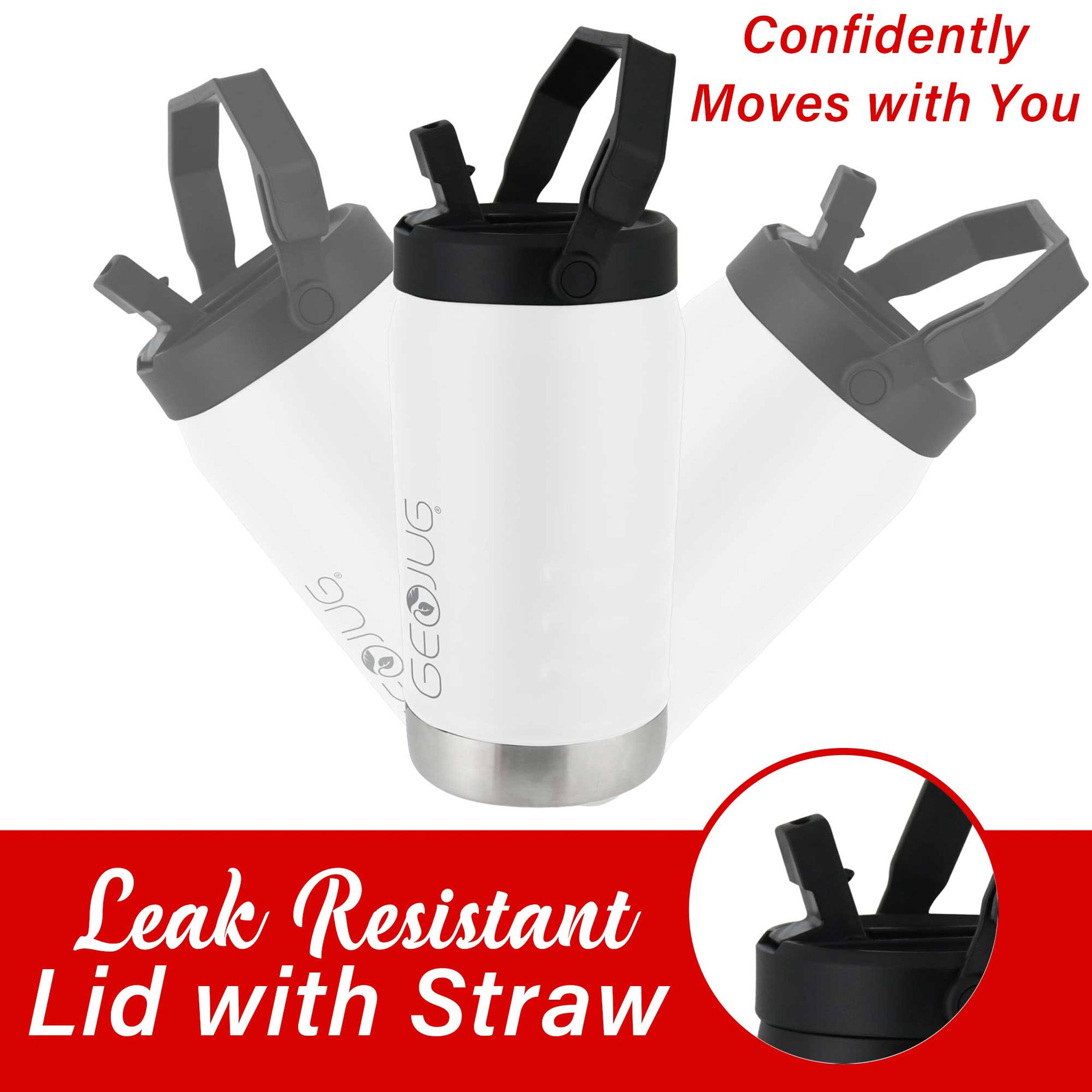 Confidently Moves with You  
COJUG GEOJUG Leak Resistant Lid with Straw