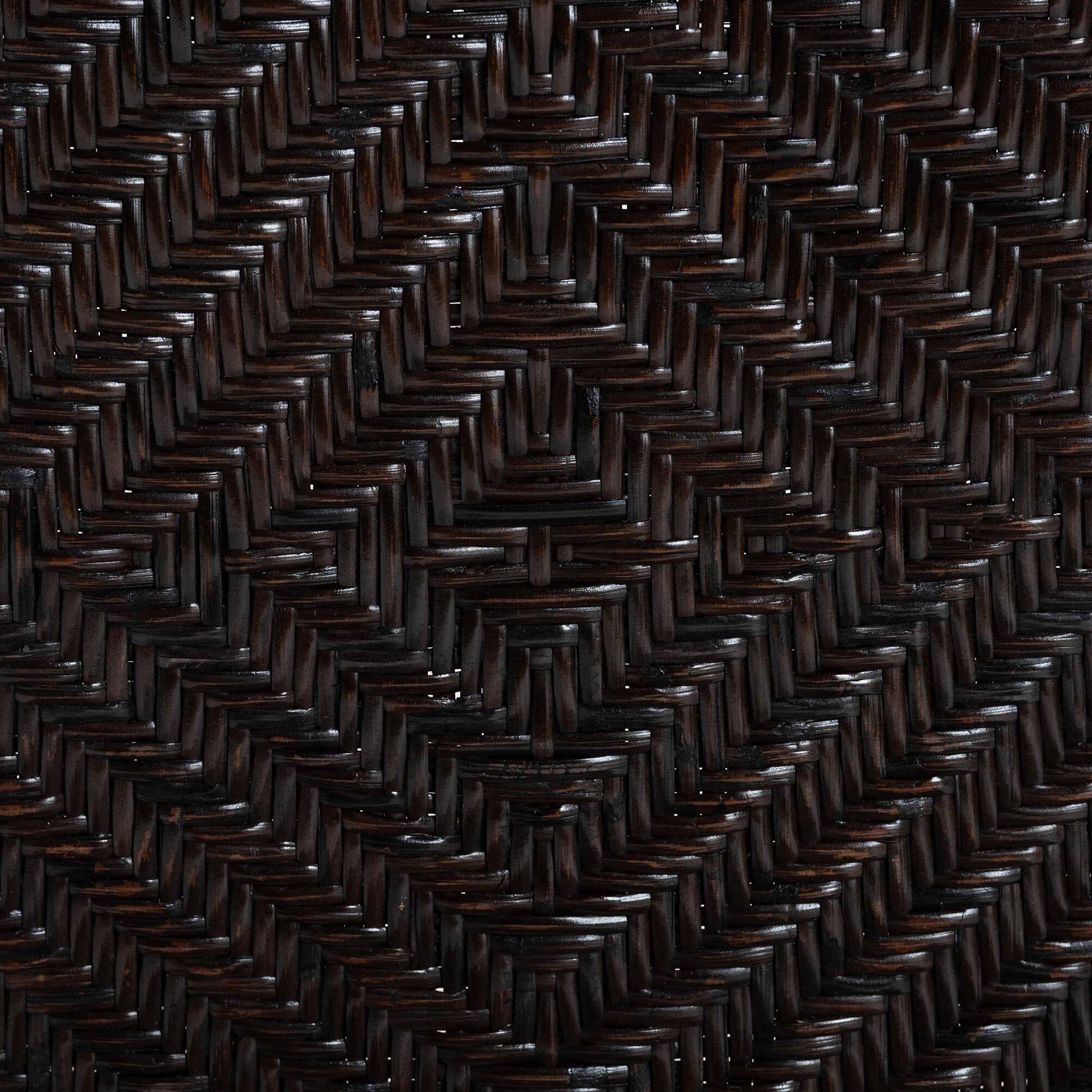 Alt View 3. bali & pari - Irene Natural Rattan Dining Chair - Handwoven Wicker Accent Chair with Lattice Backrest for Kitchen or Dining Room - Espresso.