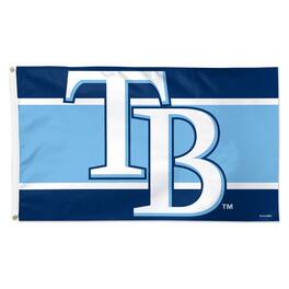WinCraft - Tampa Bay Rays 3' x 5' Horizontal Stripe Deluxe Single-Sided Flag - Multicolor