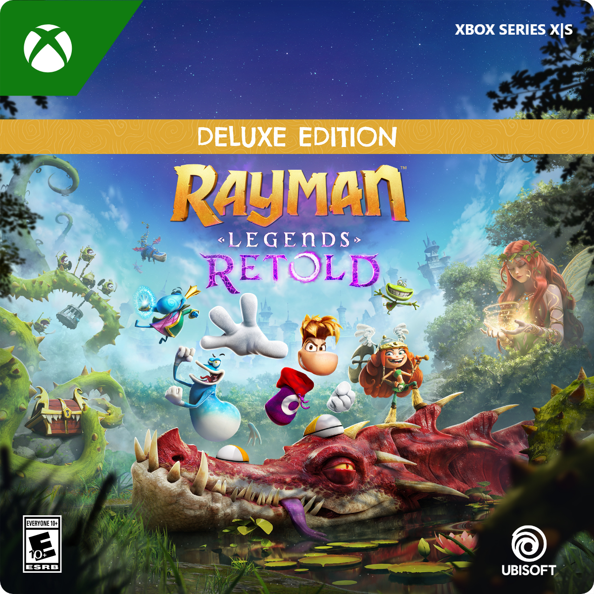 XBOX SERIES X|S  
DELUXE EDITION  
RAYMAN LEGENDS RETOLD  
EVERYONE 11+  
F 10+  
ESRB  
UBISOFT - E10+ (Everyone 10+)