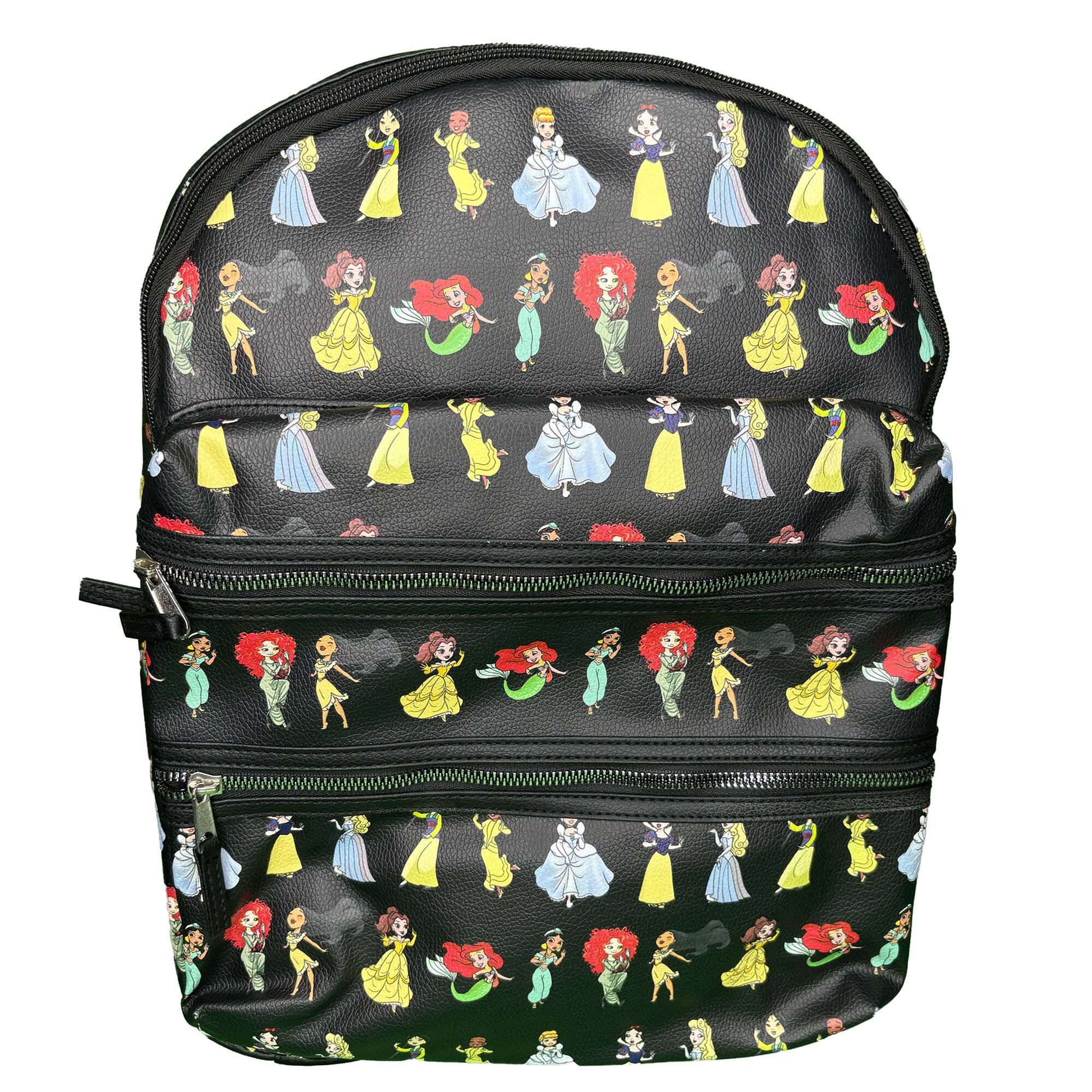 Alt View 1. UPD - Disney Princess 16" PU Leather Deluxe Backpack Magical Style & Everyday Function - Multicolored.