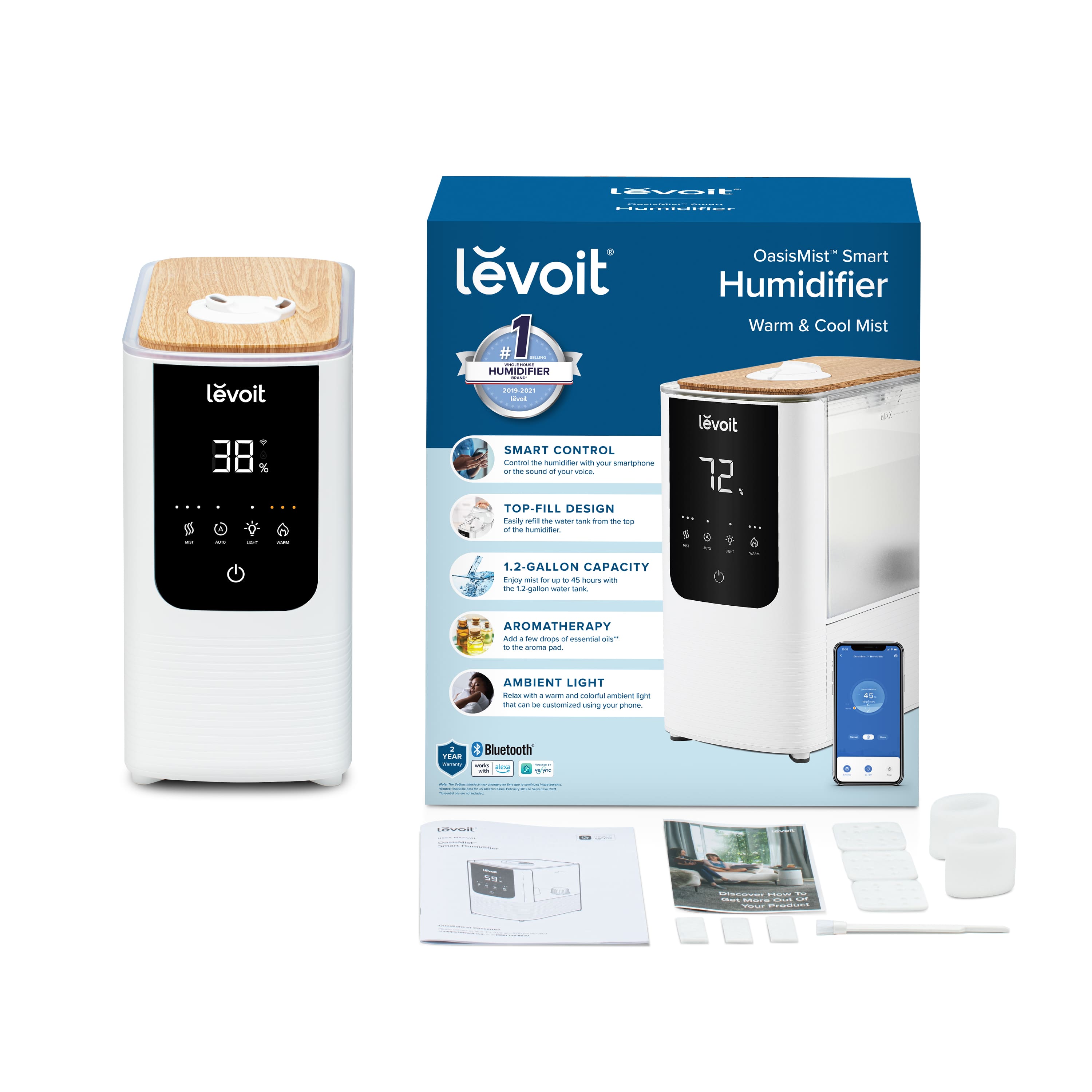 LEVOIT OasisMist Smart Cool 2024 and Warm Mist Humidifier