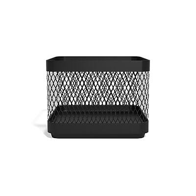 Alt View 2. TRU RED - Stackable Wire Mesh Accessory Holder, Matte - Matte Black.