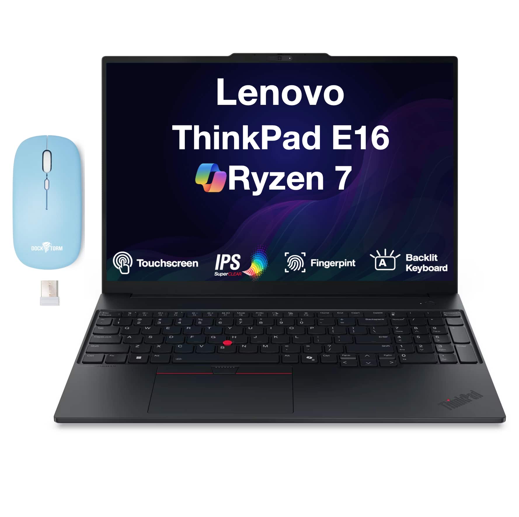 Lenovo - Upgraded - ThinkPad E16 Laptop 16.0 WUXGA Display (Ryzen 7 250, 32GB, 2TB SSD, Win 11 Pro) w/Dockztorm Wireless Mouse price history on PriceWatchPro