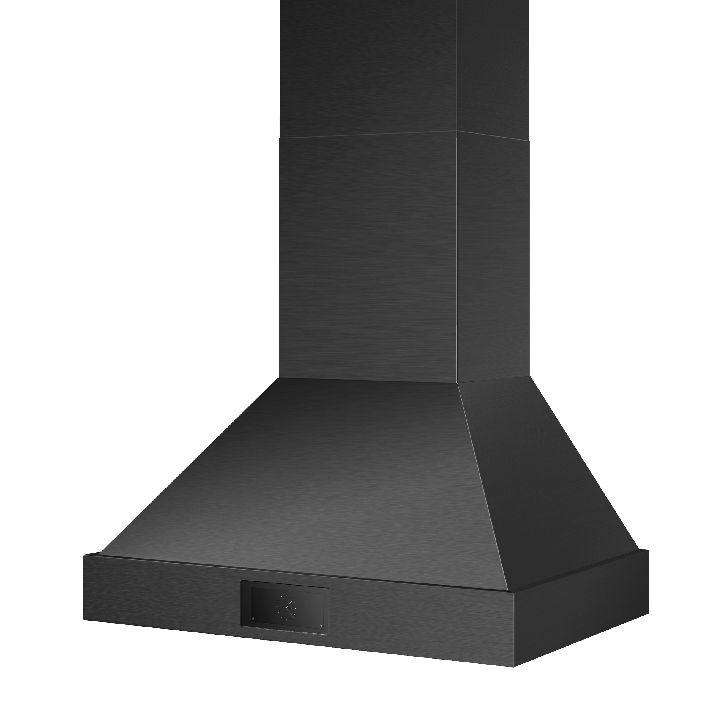 Angle. Induction Hardware - 36 Inch Range Hood, Professional Wall Mount Vent Hood, 1000 CFM, efficient DC-Motor, Ultra-Quiet Multi-Speed, LED Lights - Black.