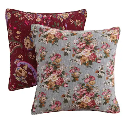 Front. Greenland Home Fashions - Greenland Home Fashion Antique Chic Accessory Decorative Pillow Pair - Multi 18x18 - Multi.