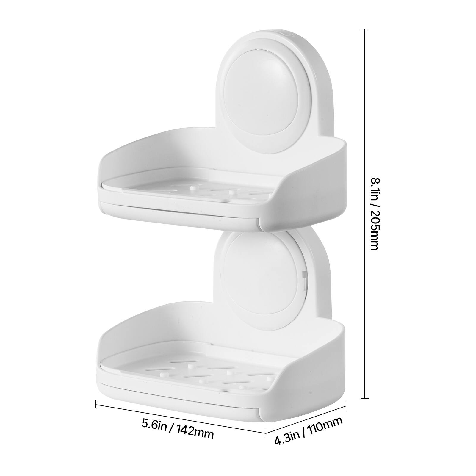 8.1in / 205mm  
5.6in / 142mm  
4.3in / 110mm