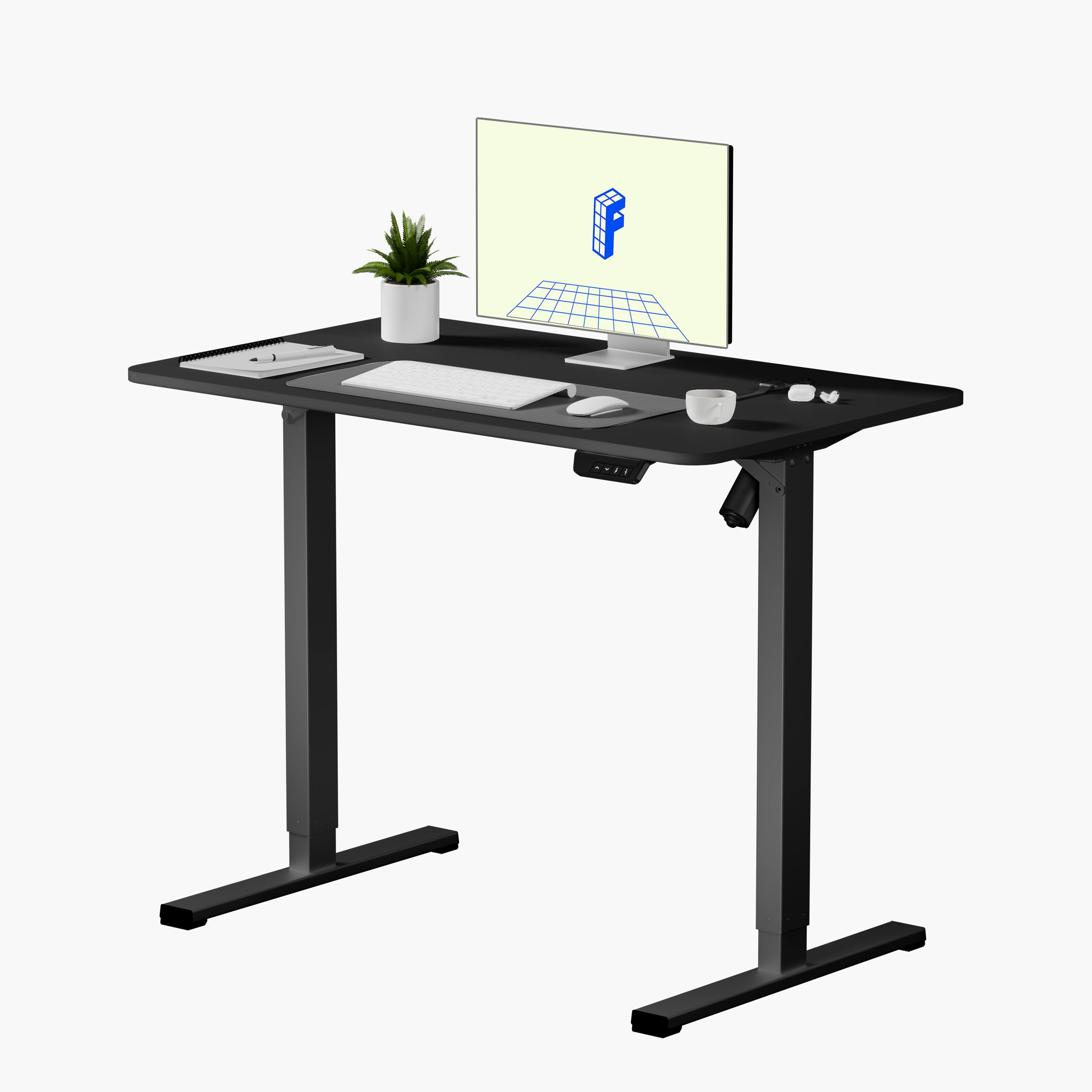Alt View 1. FlexiSpot - EC2 Series 40" x 24" Electric Height-Adjustable Standing Desk - Black.