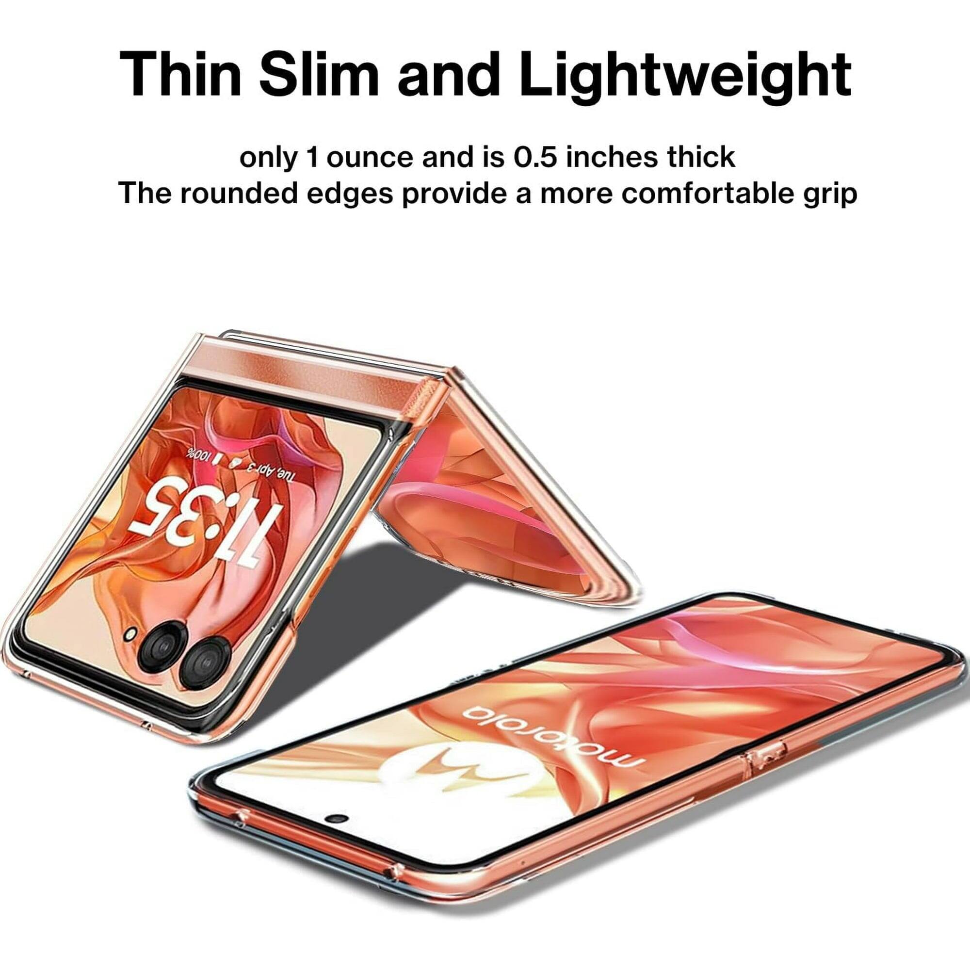 Thin Slim and Lightweight  
only 1 ounce and is 0.5 inches thick  
The rounded edges provide a more comfortable grip