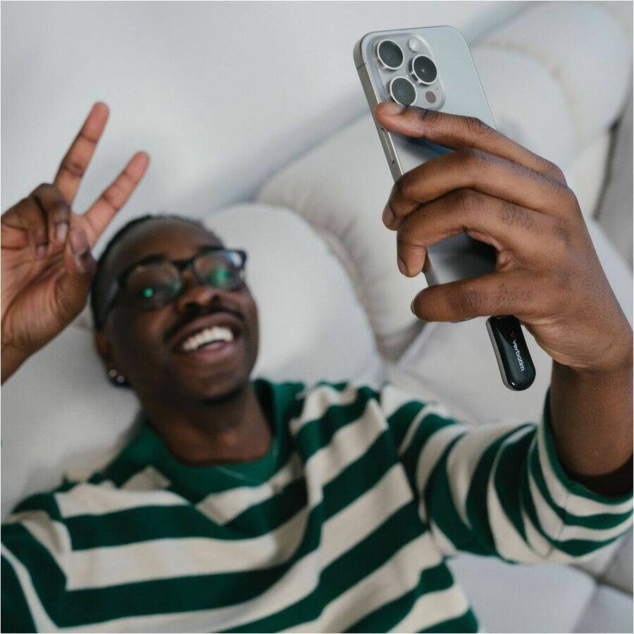 Alt View 3. Verbatim - Verbatim 64GB Plectra USB-C Flash Drive - Black - 64 GB - USB 3.2 (Gen 1) Type C - Black - Black.