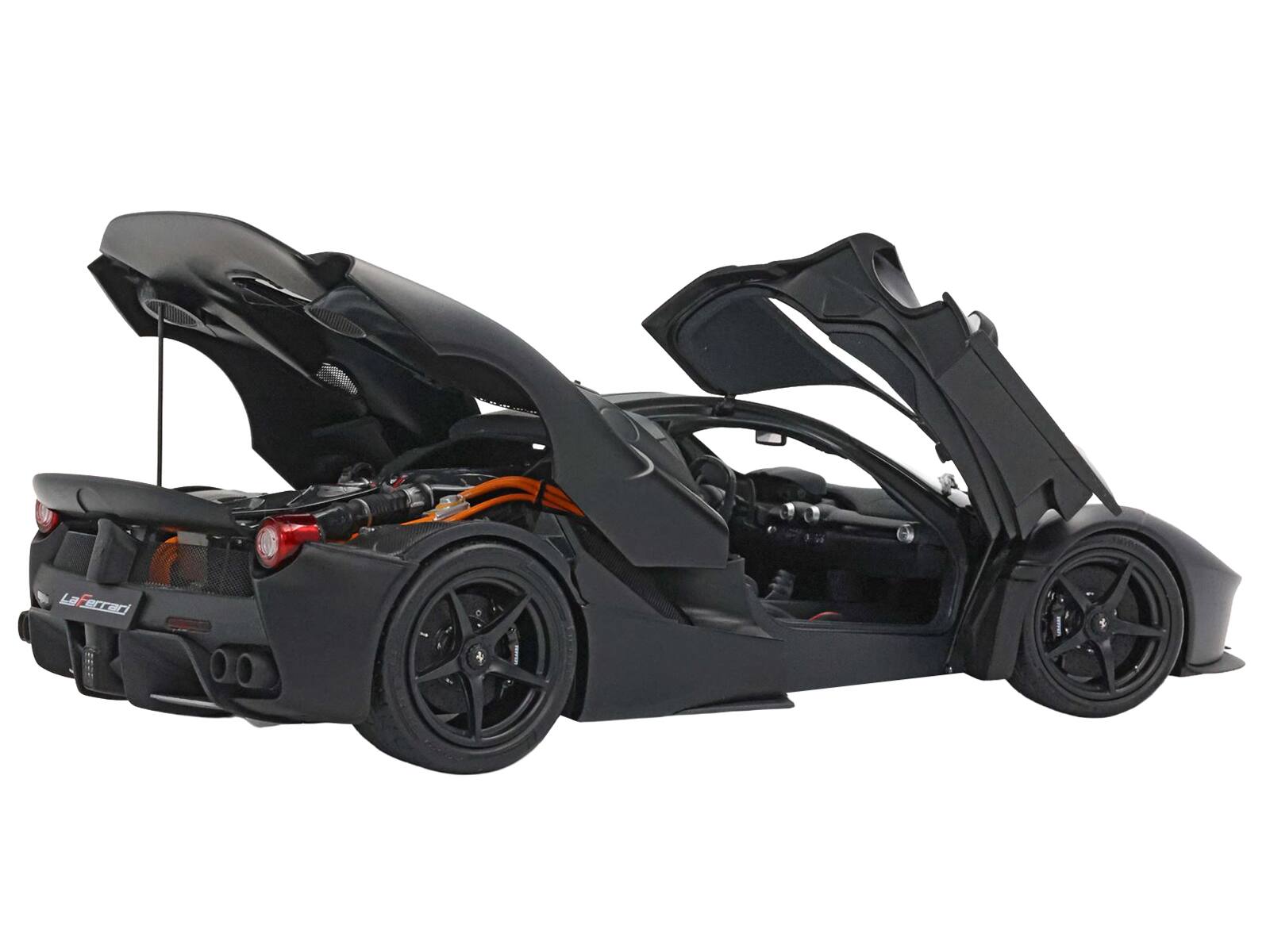 Alt View 7. BBR - Ferrari LaFerrari Matt Black With Display Case Limited Edition to 78 pieces Worldwide 1/18 Diecast Model Car by BBR.