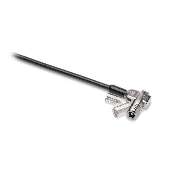 Left. Kensington - Kensington NanoSaver Keyed Dual Head Laptop Lock - 6 ft Cable - Keyed Lock - Black - Carbon Steel - For Notebook, Tablet.
