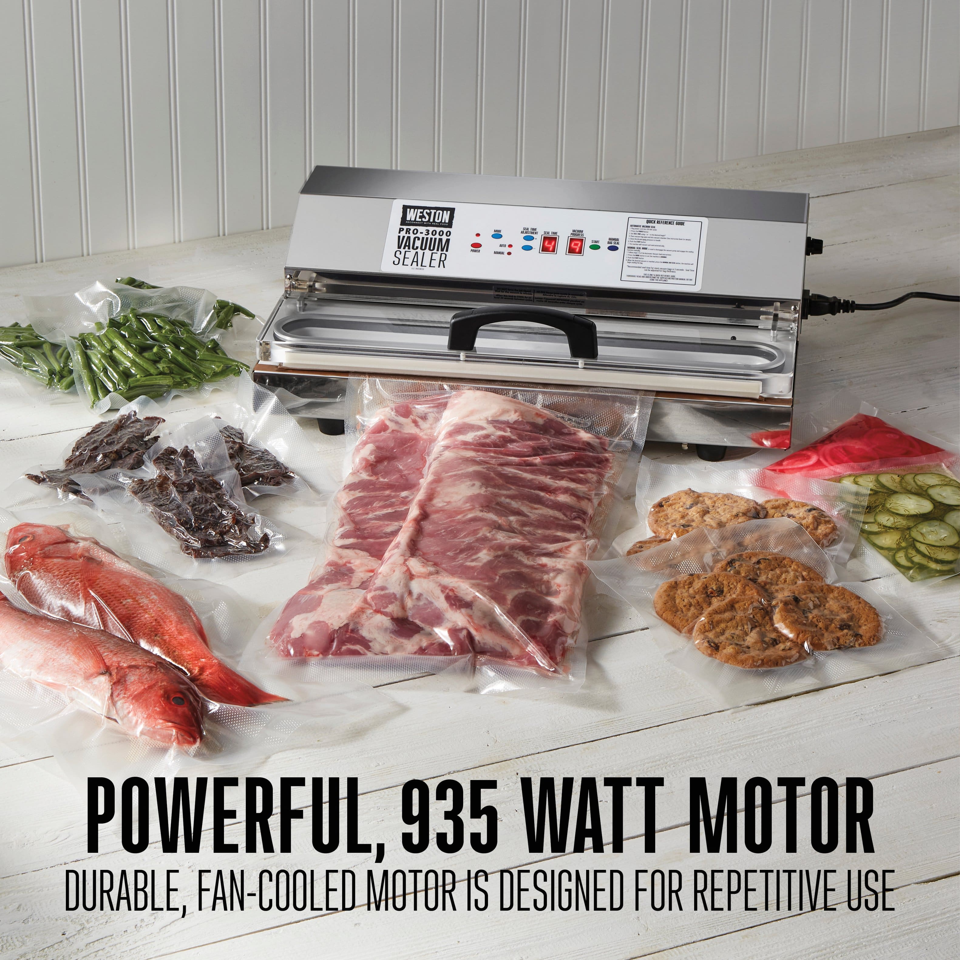 POWERFUL, 935 WATT MOTOR
DURABLE, FAN-COOLED MOTOR IS DESIGNED FOR REPETITIVE USE