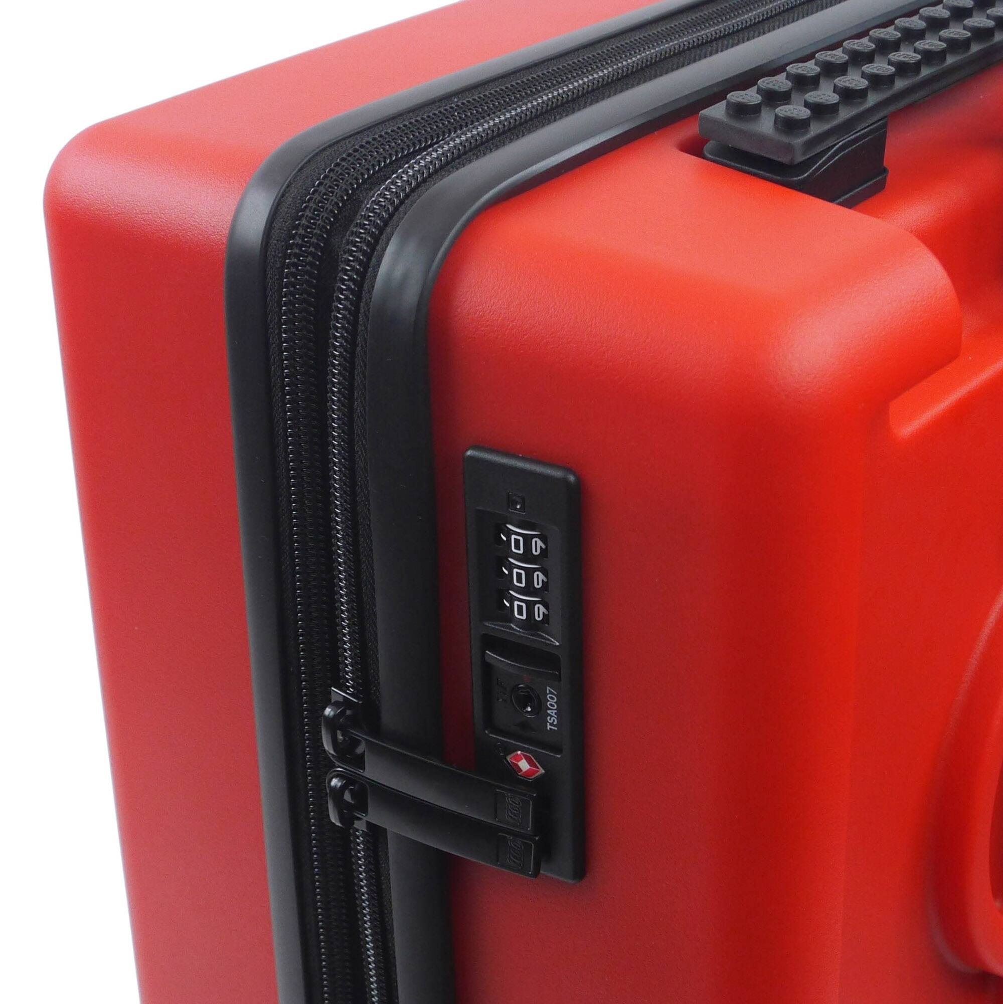 Alt View 3. LEGO - Signature Brick 2x3 Trolley Expandable 21.5 inch carry-on luggage - RED.