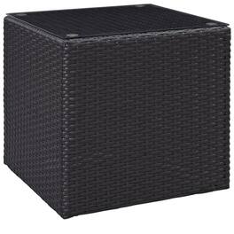 Outdoor Escape - Round Outdoor Side Table With Modern Design For Patio Use - Brown