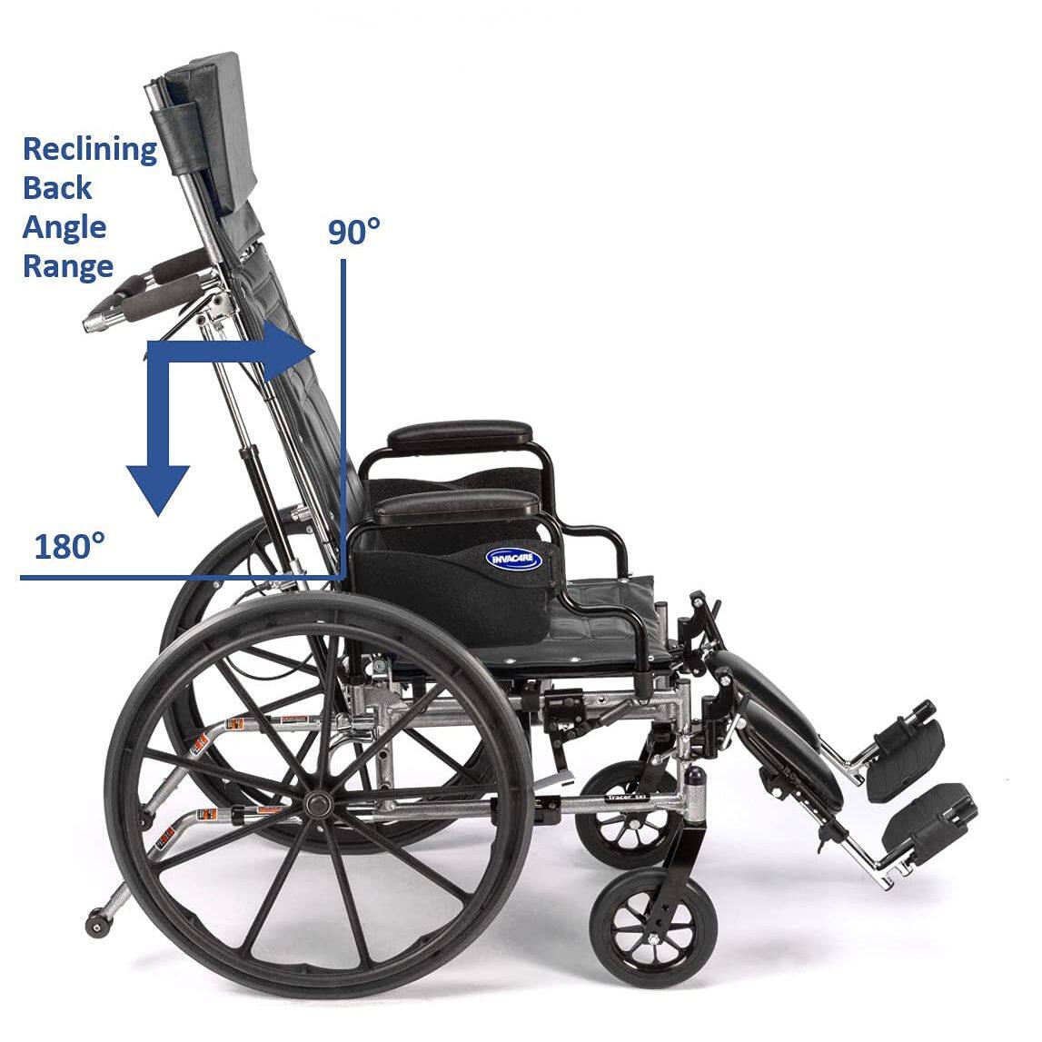 Reclining Back Angle Range: 90° to 180°