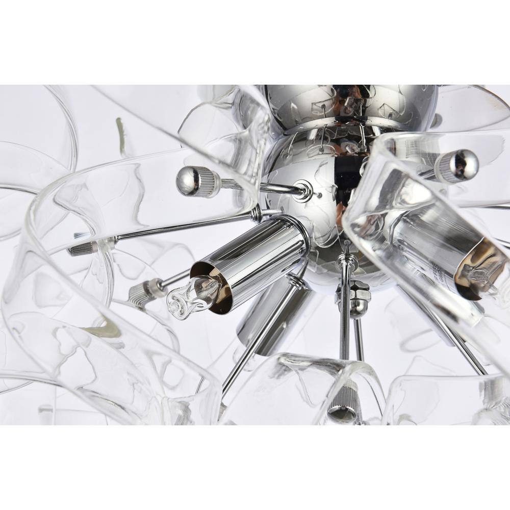 Alt View 3. Elegant Lighting - Ritz 4 Light Chrome Flush Mount - Chrome.