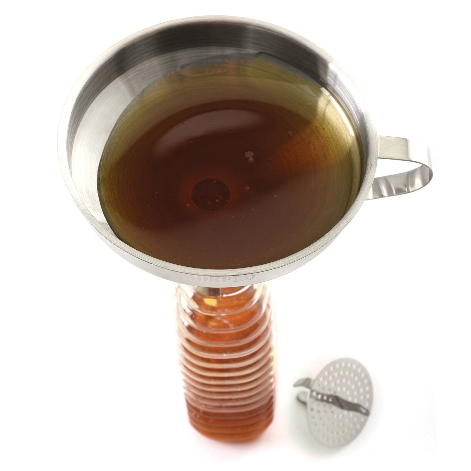 Alt View 1. Norpro - Heavy Duty Stainless Steel Funnel with Detatchable Strainer, 5.5-Inch - Silver.