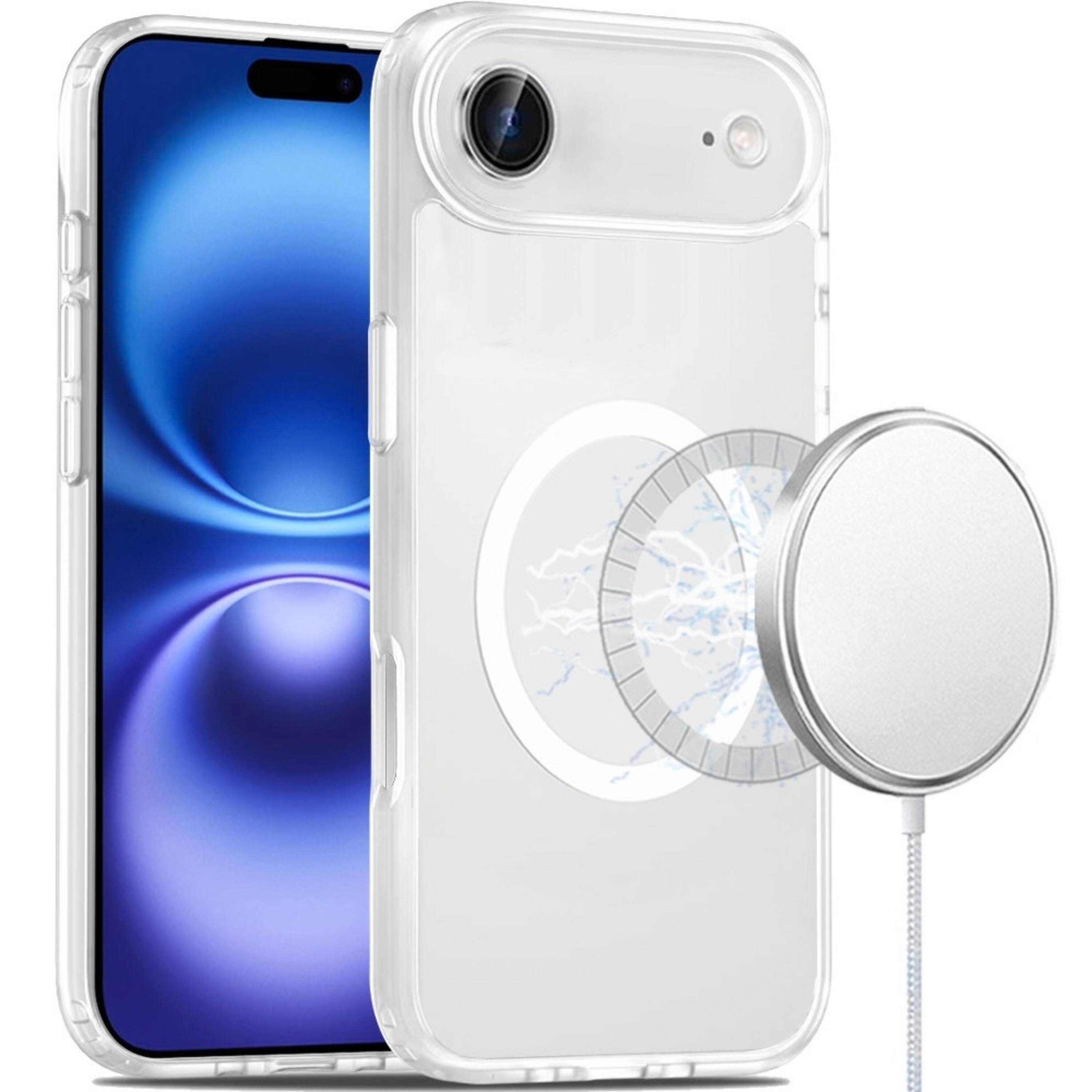 Front. Kitcheniva - Soft Touch Frosted Shockproof Phone Case With Tempered Glass For iPhone Air Clear - Clear.