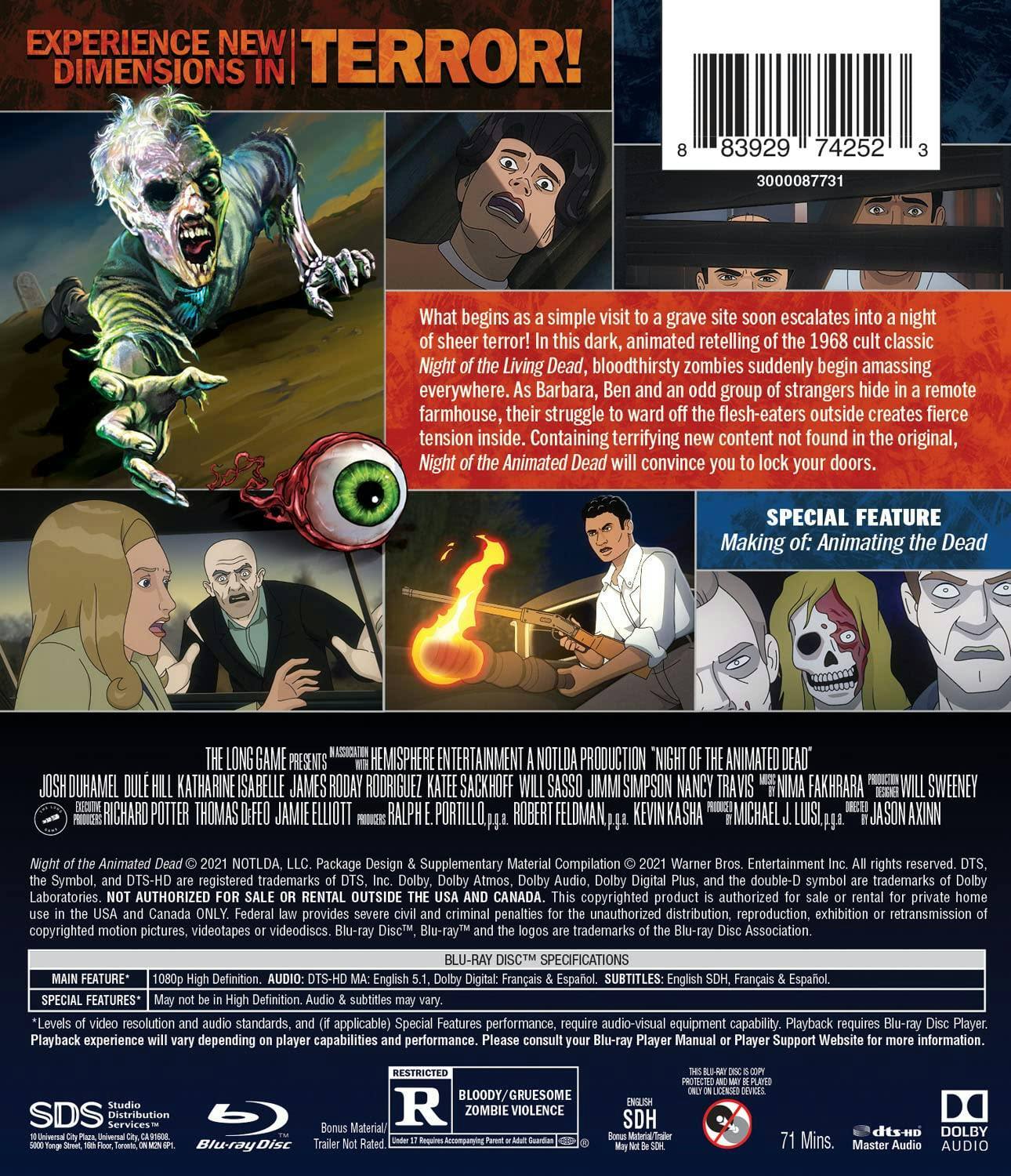 Back. Night of the Animated Dead [Blu-ray].