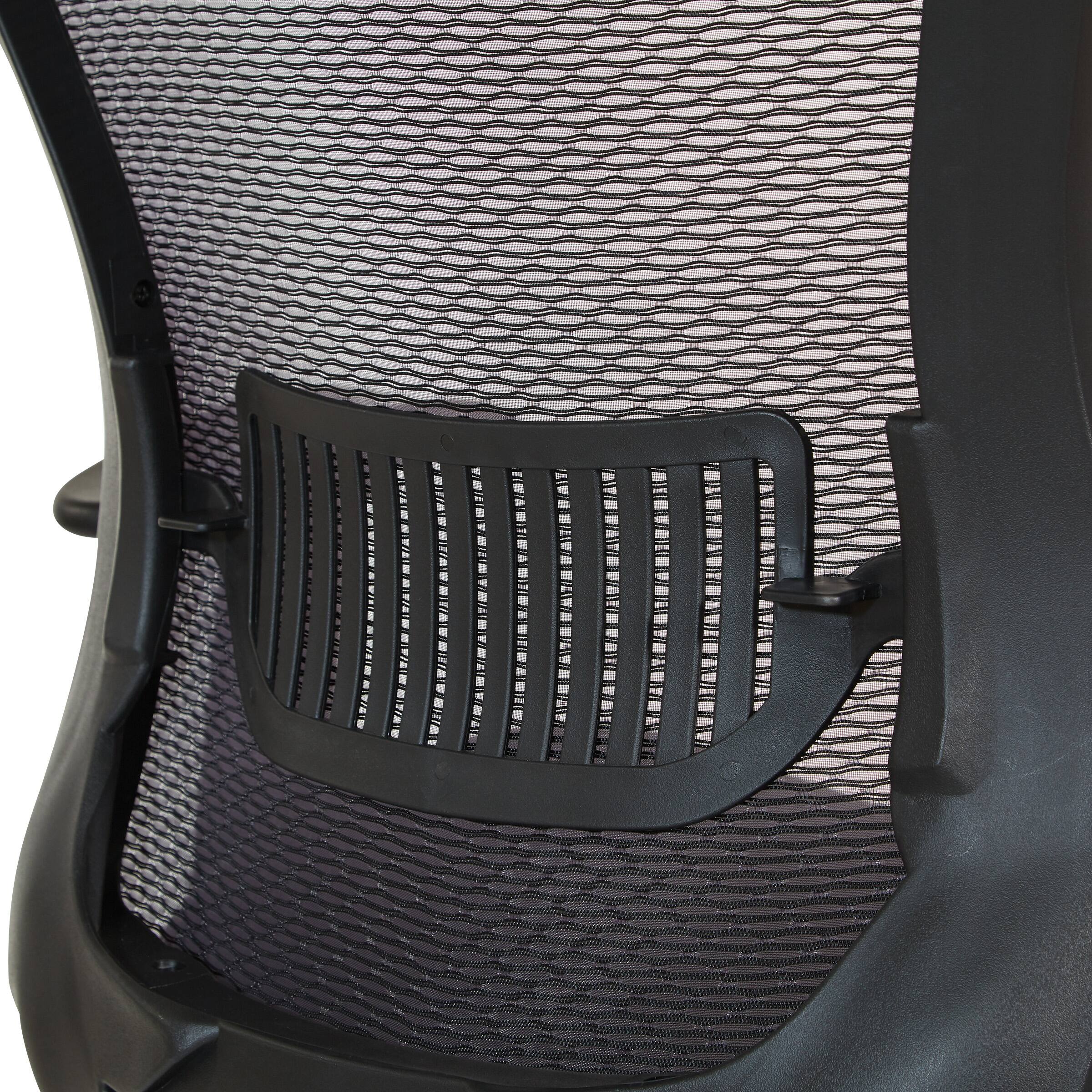 Alt View 5. Office Star Products - Dark Air Grid Seat and Back Mgr Chair - Black.