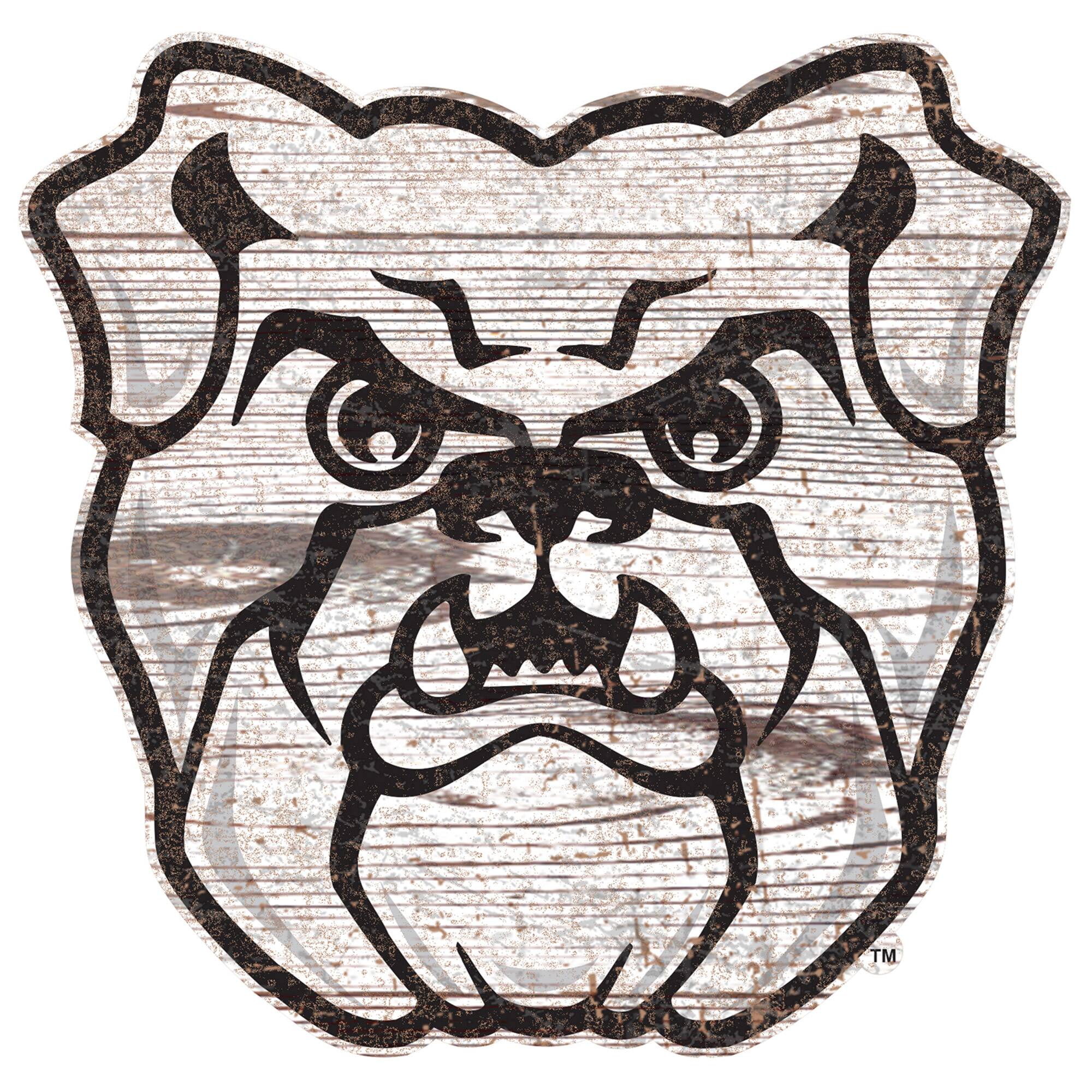 Front. Fan Creations - Butler Bulldogs Distressed Logo Cutout Sign - Multicolor.