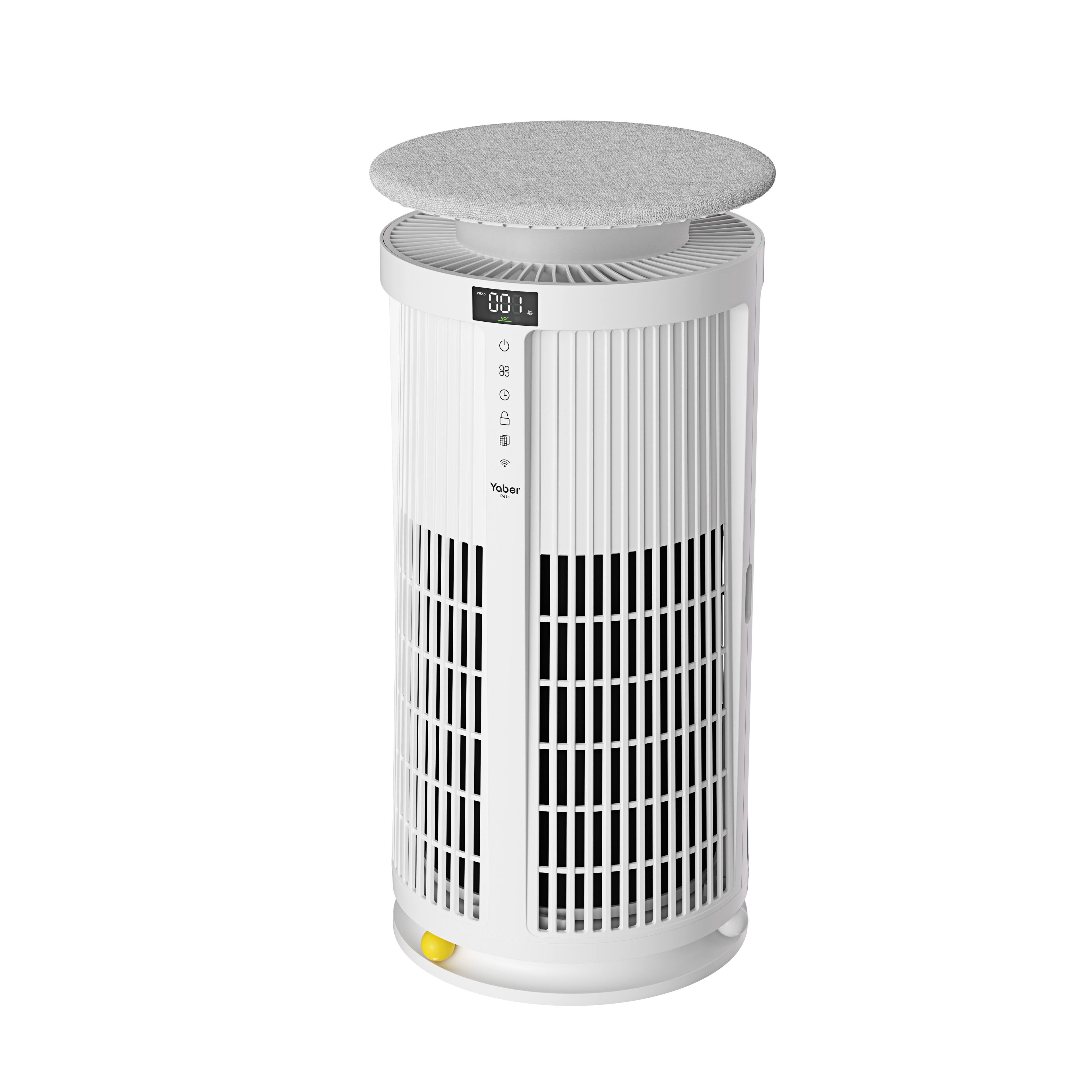Angle. Yaber Pet - Yaber HEPA Air Purifier for Home Pets, Auto Mode PM2.5 VOC Monitor with Lights,for Home Large Room up to 2,410 ft² - White.