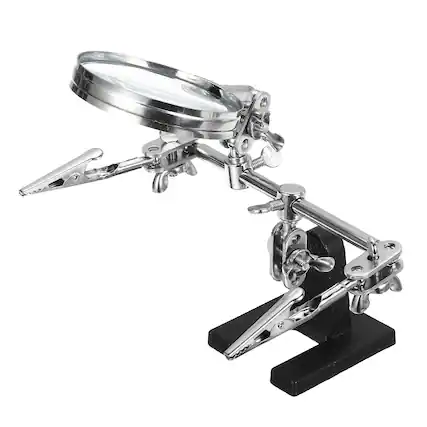 Front. Unique Bargains - PCB Circuit Board Holder, 4.7"x5"x4" Multifunctional PCB Fixing Holder Repair Fixture Clamping Tool.