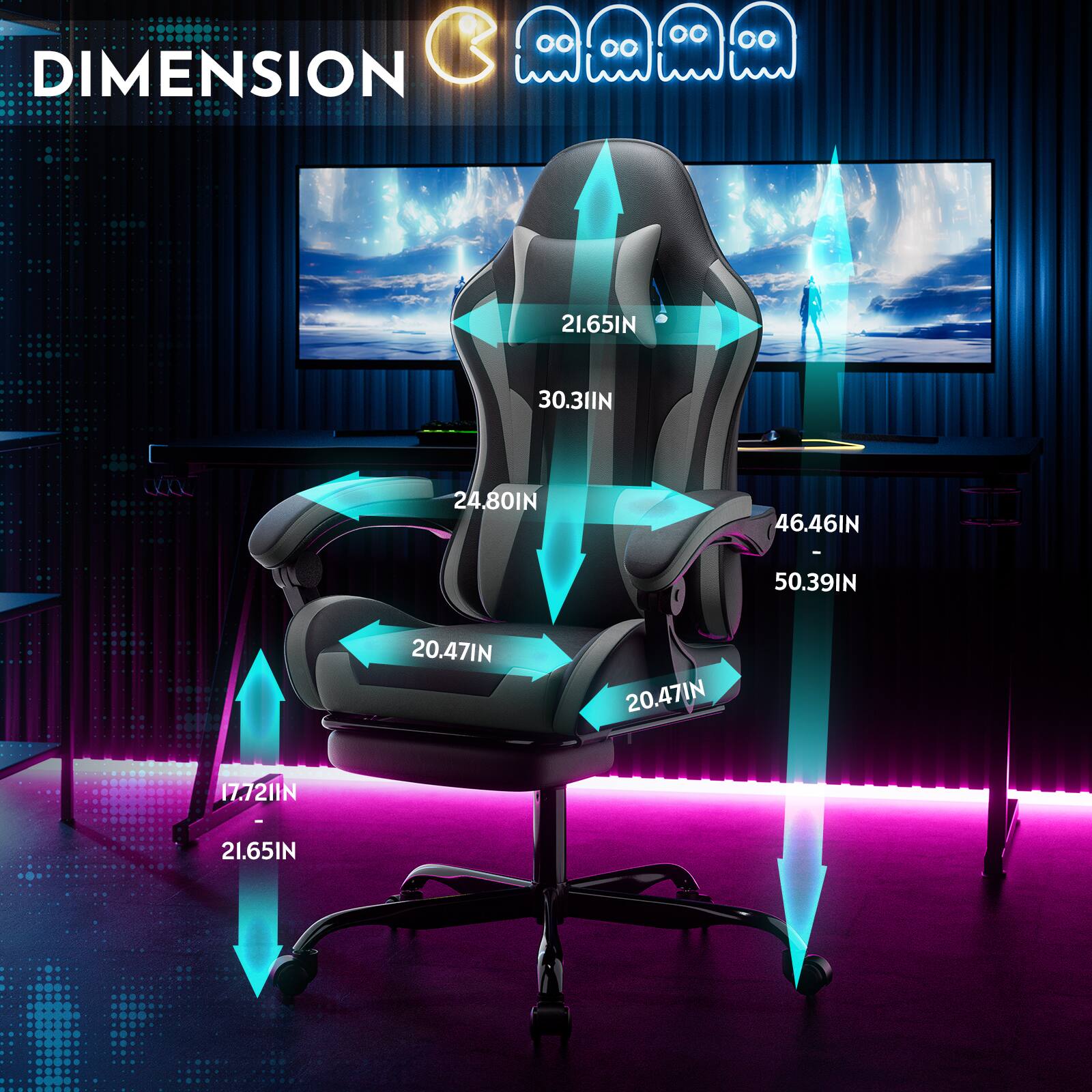 DIMENSION
00
21.65IN
30.31IN
24.80IN
46.46IN
50.39IN
20.47IN
20.47IN
17.72IN
21.65IN