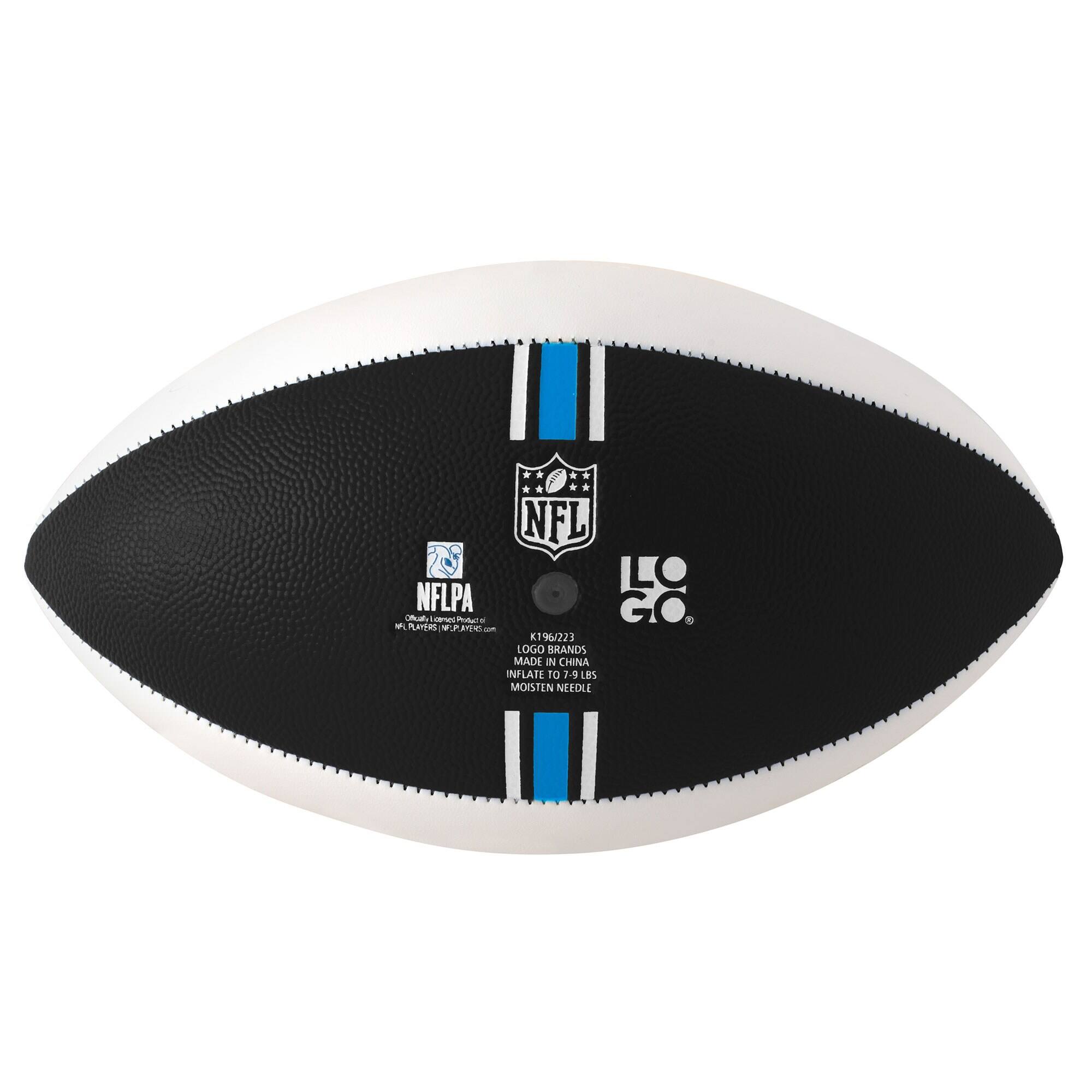 NFL  
NFLPA  
LO GO  

K196/223  
MADE IN CHINA  
INFLATE TO 7-9 LBS  
MOISTEN NEEDLE  

NFLPA  
MADE IN CHINA  
INFLATE TO 7-9 LBS  
MOISTEN NEEDLE