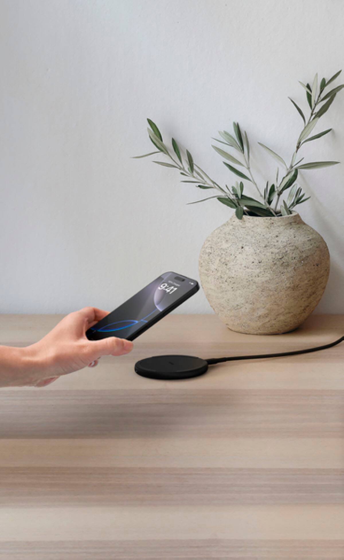 Alt View 4. Belkin - Wireless Charging Pad 15W - BOOST↑CHARGE Qi Charger for Apple iPhone, AirPods, Power Supply and Cable Included - Black.