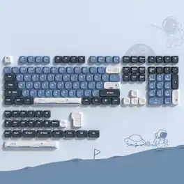 Womier - PBT Keycaps, 132 Keys Dye-Sublimation MOA Profile Key caps for 100%, 75%, 65%, 60% Mechanical Keyboard - Taikong